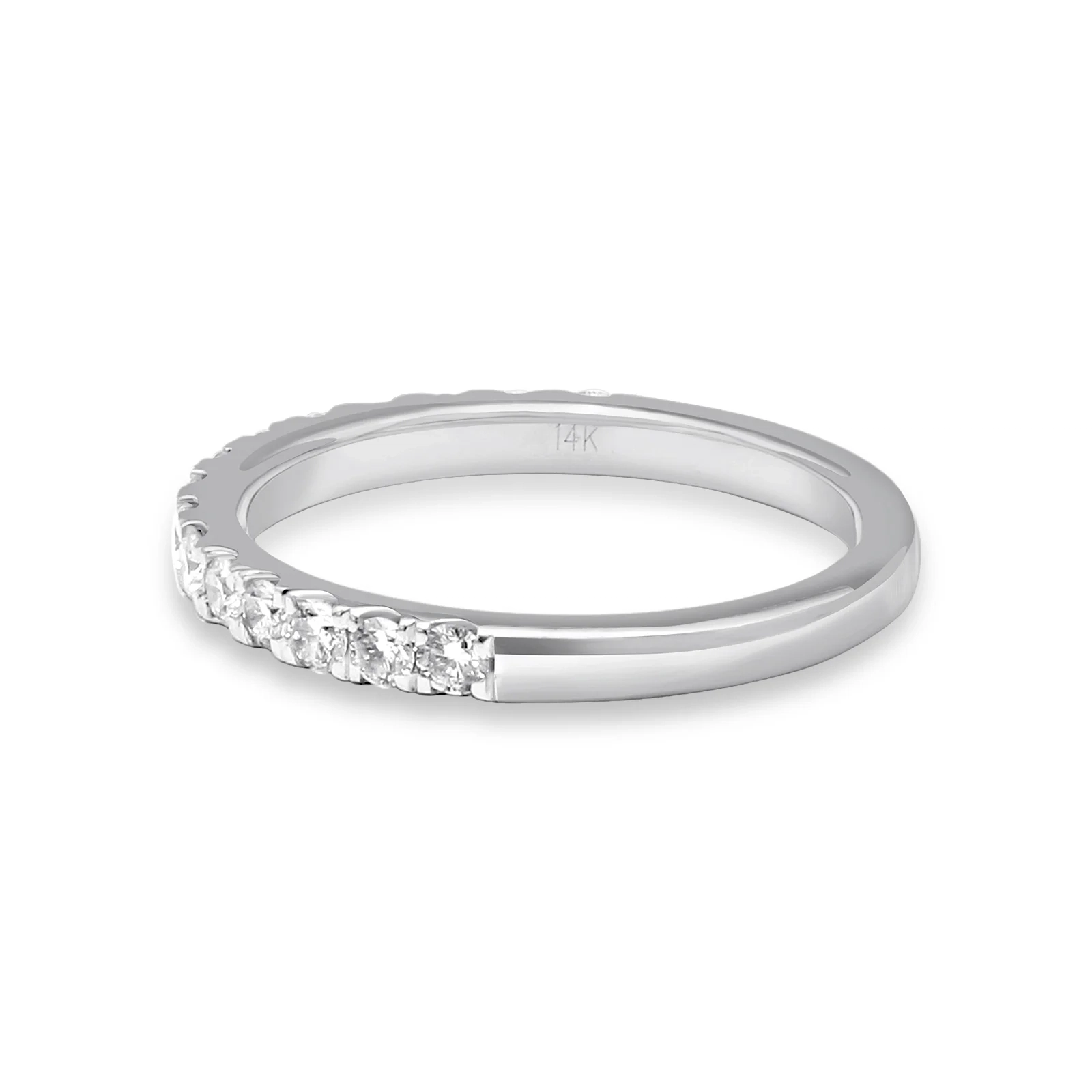 14 KT Lab Grown Diamond Pave Band - 0.50 ct thumbnail 2