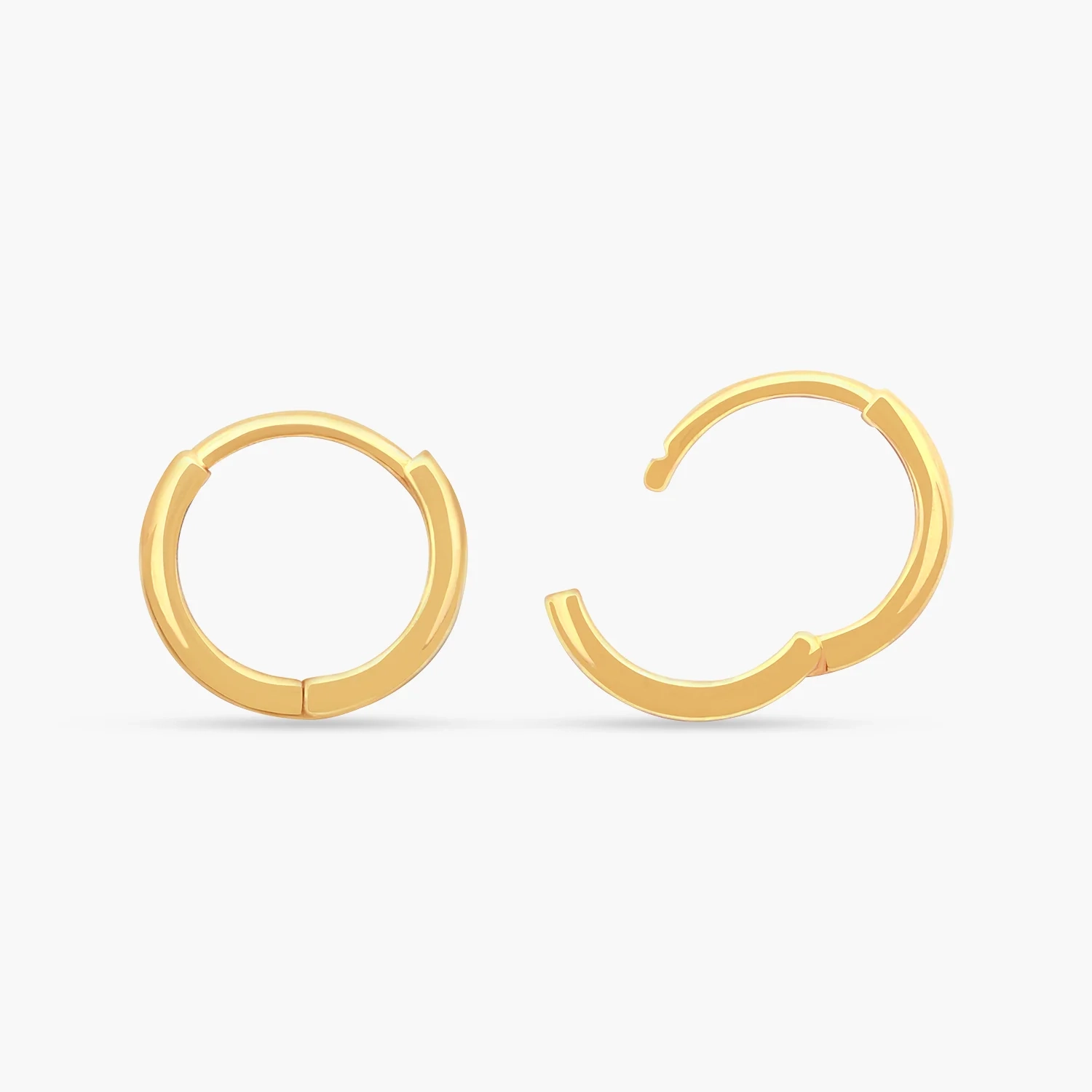 14K Gold Mini Tiny Huggie Hoop - Pair thumbnail 3