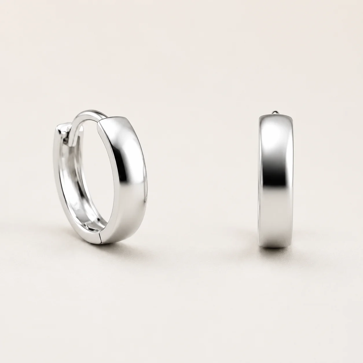 14K Gold Bold Hoops - 18 mm thumbnail 2