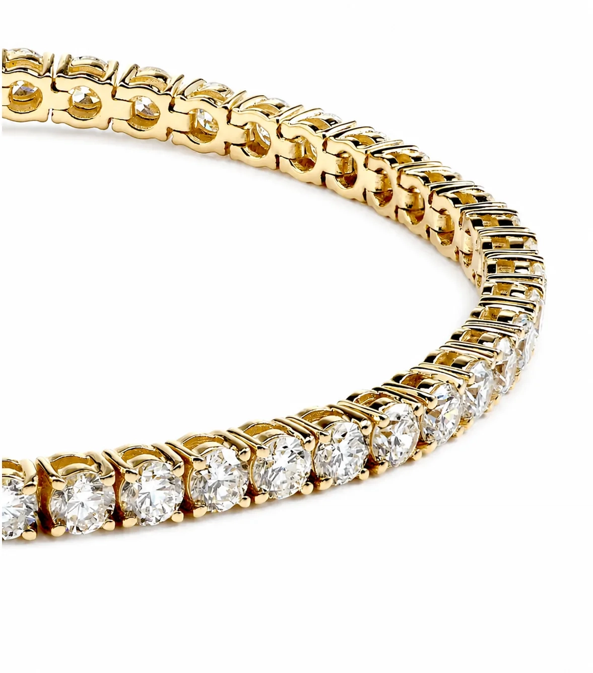 14K Gold Lab Grown Diamond Tennis Bracelet-7.00 ct thumbnail 2