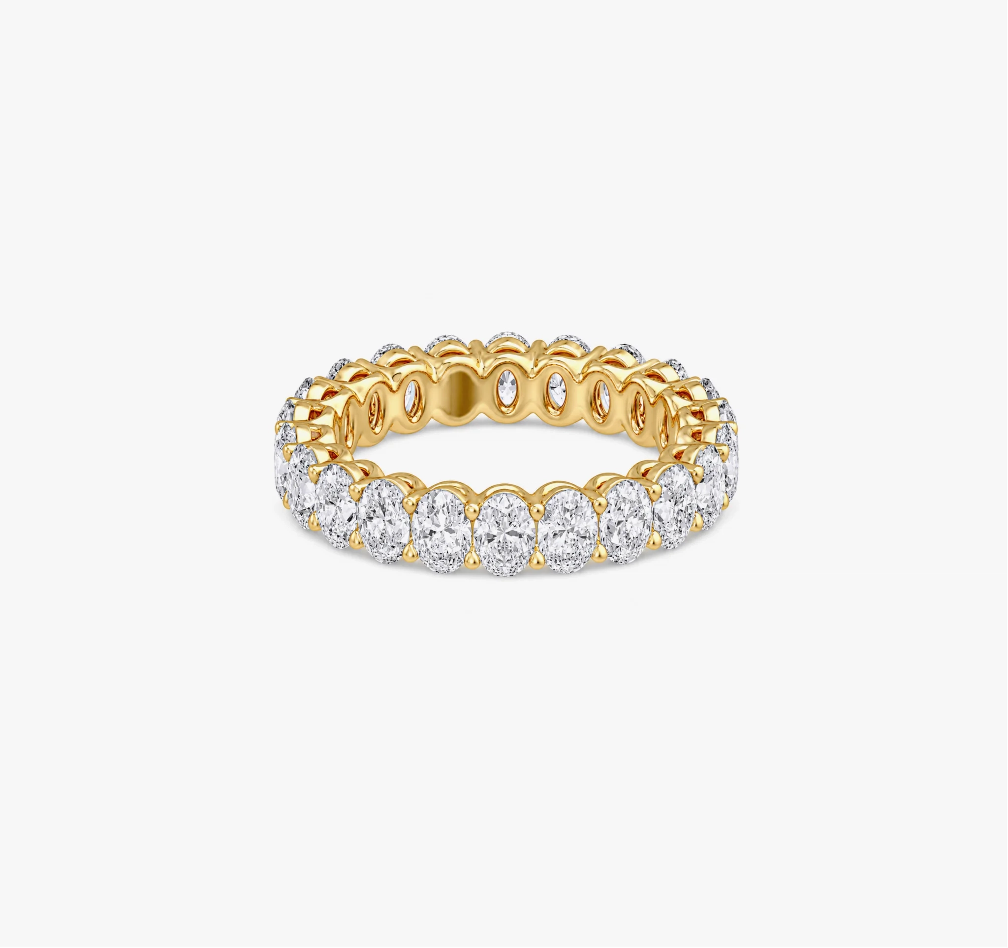 14K Lab Grown Oval Diamond Eternity Band - 3.0 ct product image 1