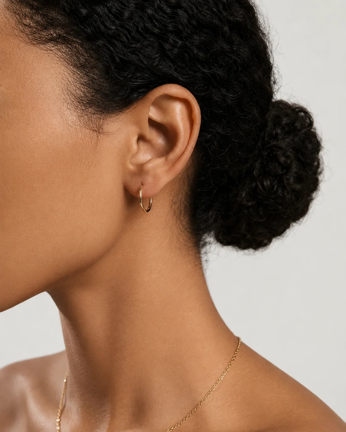 14K Gold Classic Everyday Hoops - 12 mm thumbnail 3