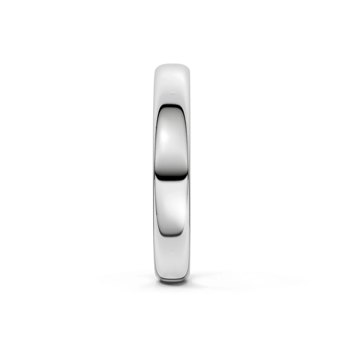 14K Low Dome Plain Gold Band - 3 mm thumbnail 4