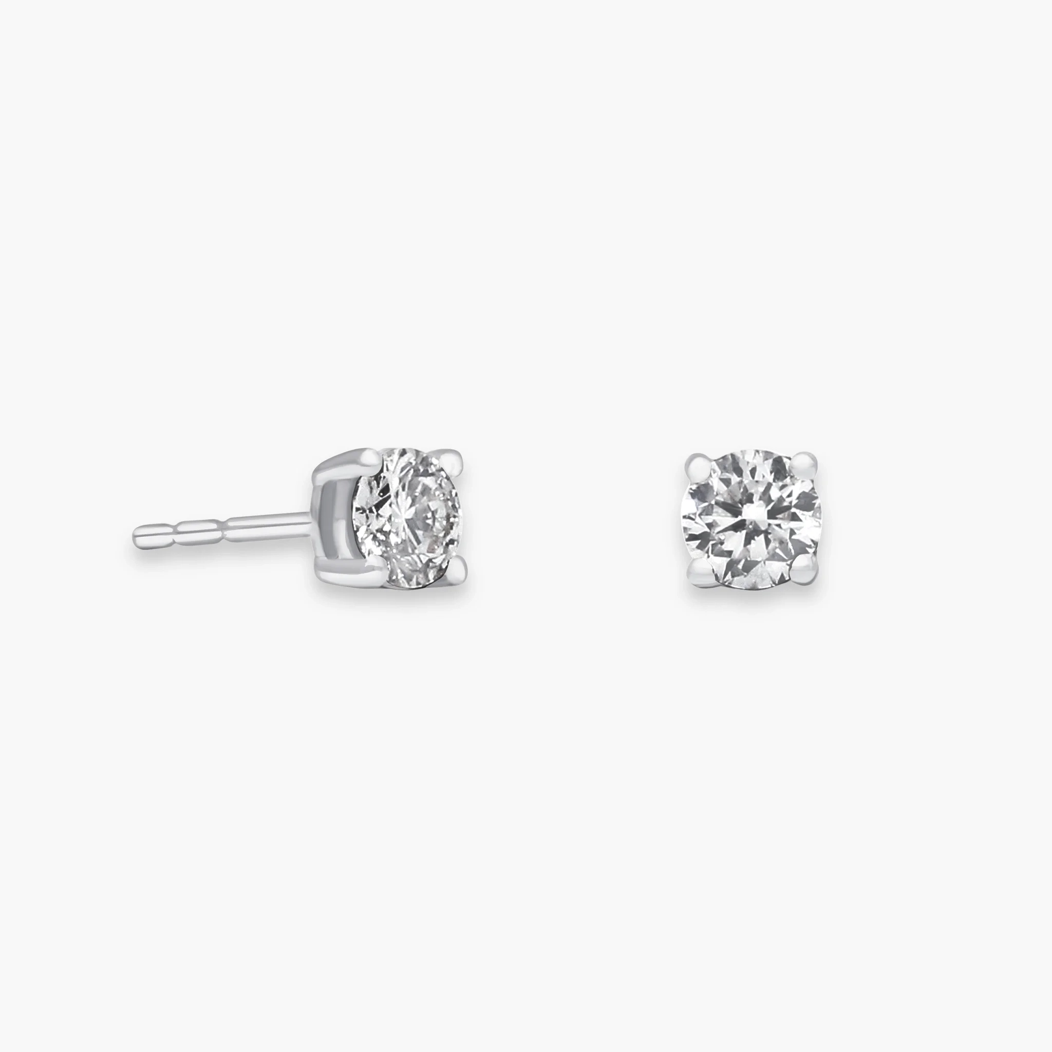 14K Gold Lab Grown Diamond classic Four-Prong Solitaire Studs - 0.50 ct product image 1