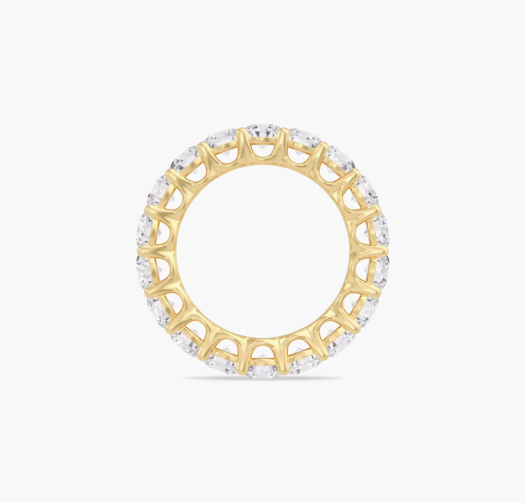 14K Lab Grown Round Diamond Eternity Band - 4.0 ct thumbnail 4