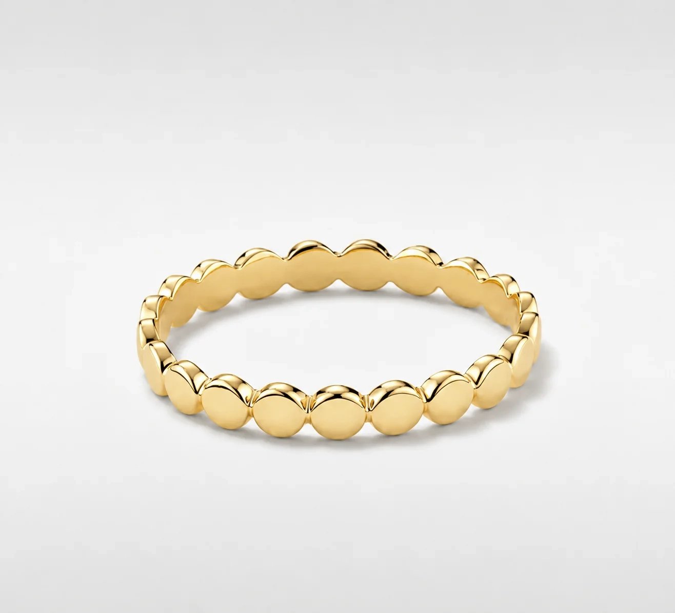 14K Gold Circle Dot Eternity Band product image 1
