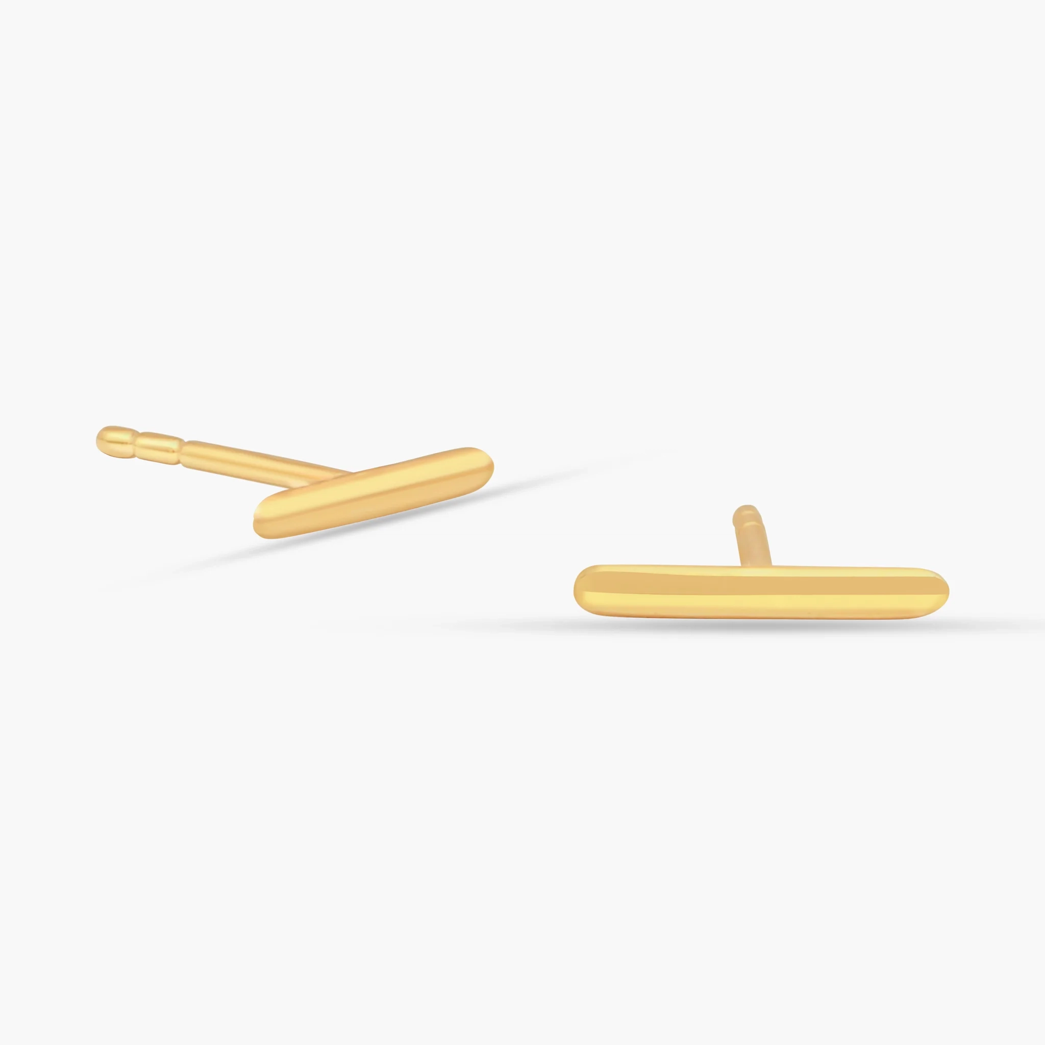 14K Gold Line Studs product image 1