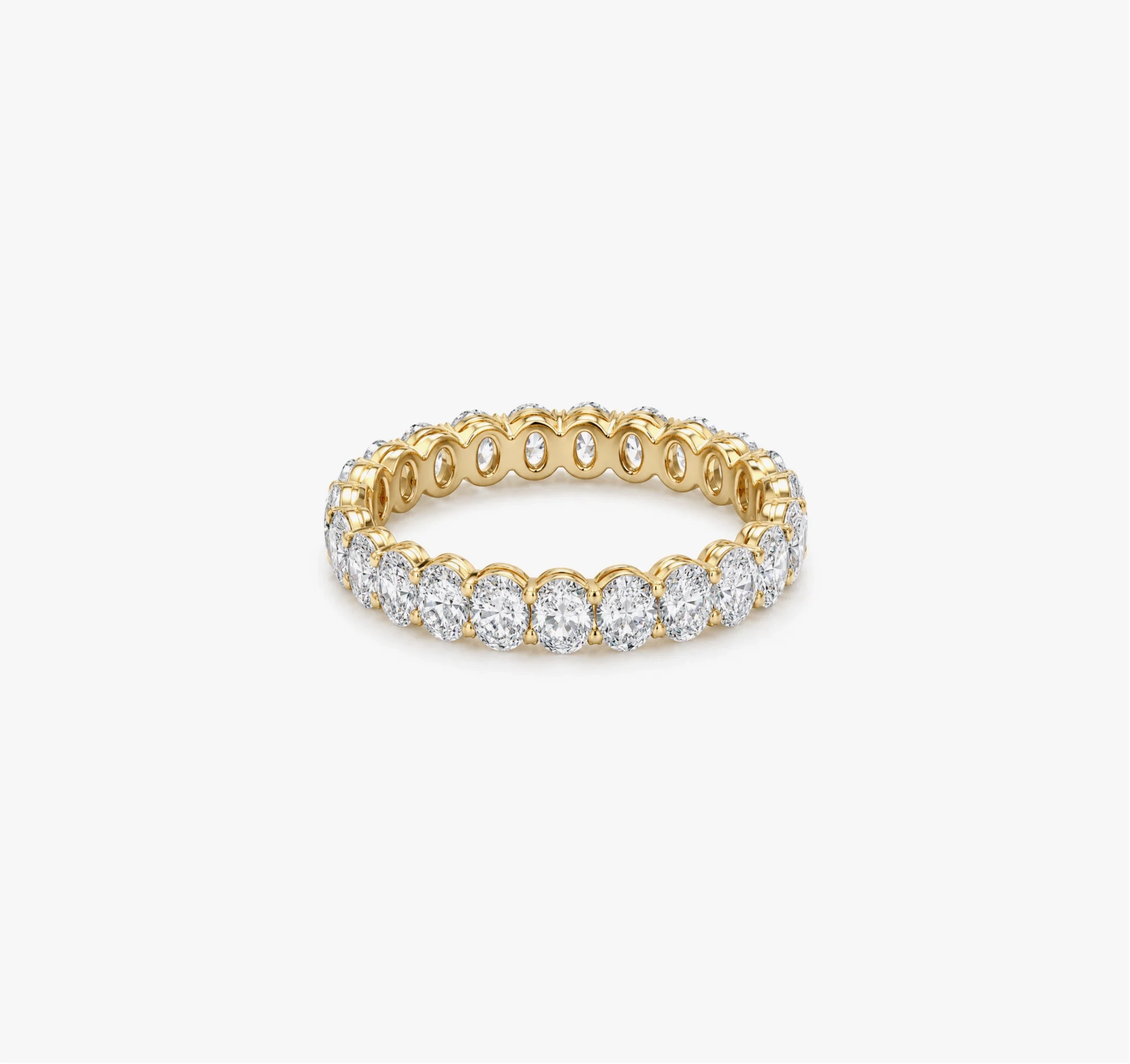 14K Lab Grown Oval Diamond Eternity Band - 2.0 ct product image 1