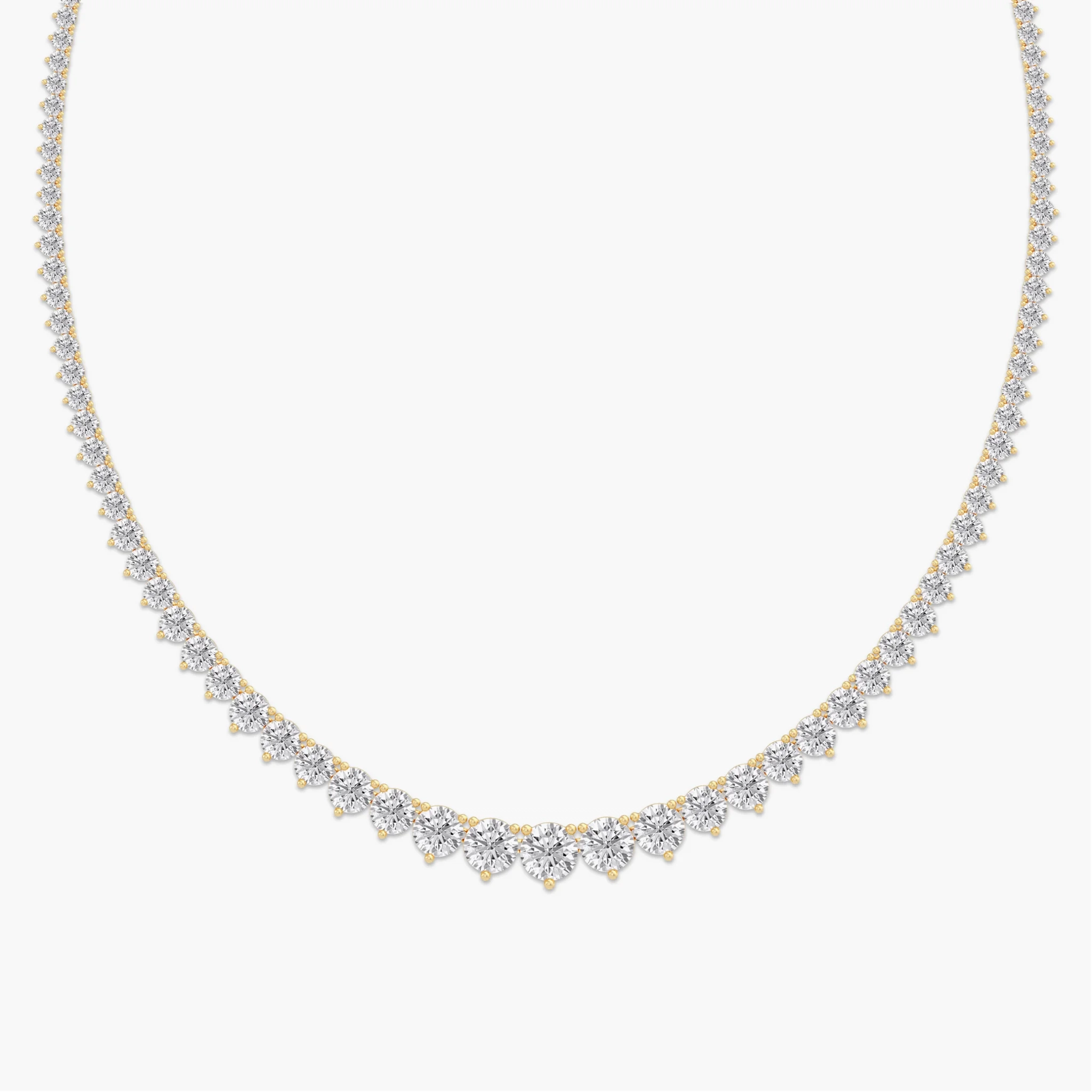 14K Gold Lab Grown Diamond Graduated Tennis Necklace-25 ct product image 1