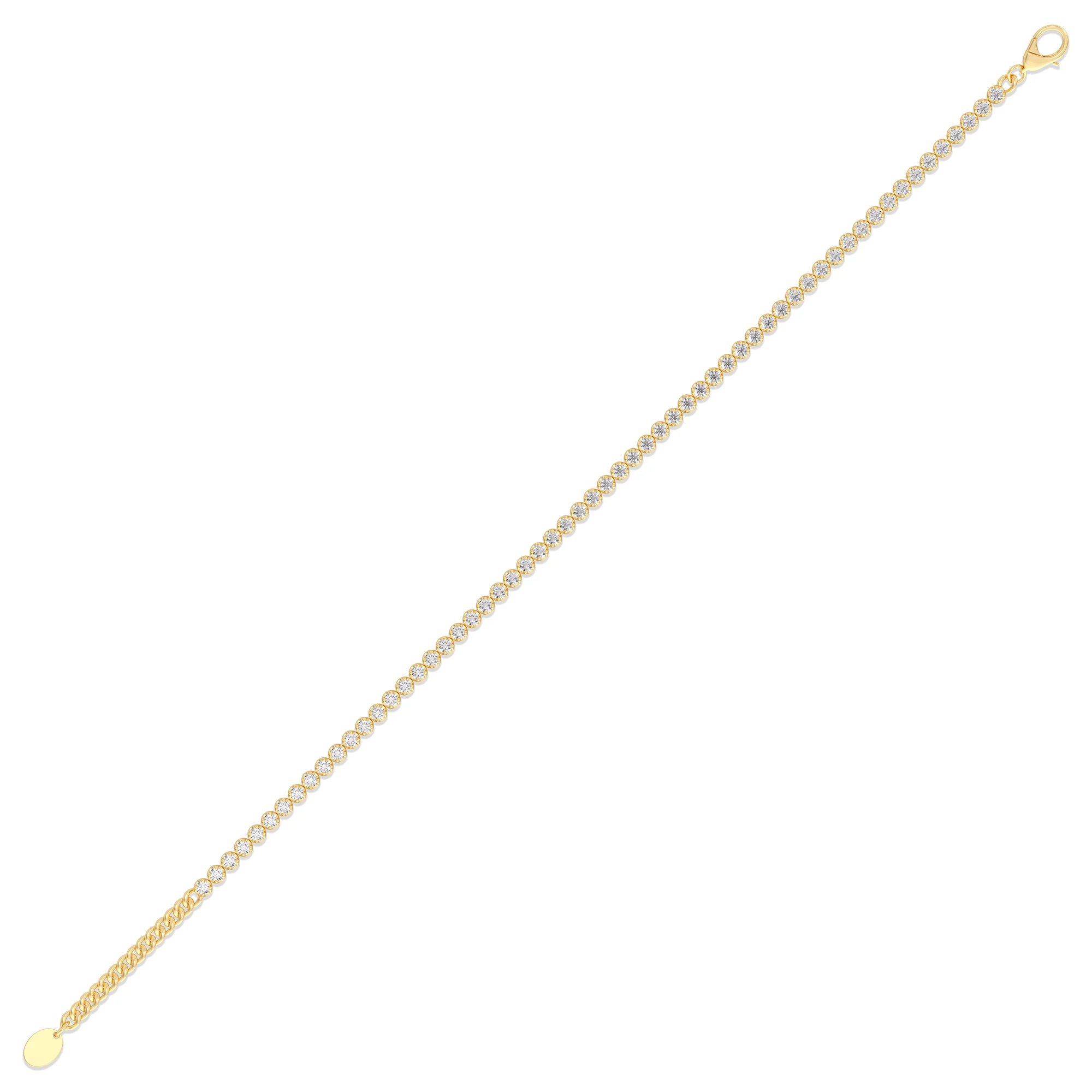 14K Gold Natural Diamond Petite Tennis Bracelet-1.00 CT thumbnail 4