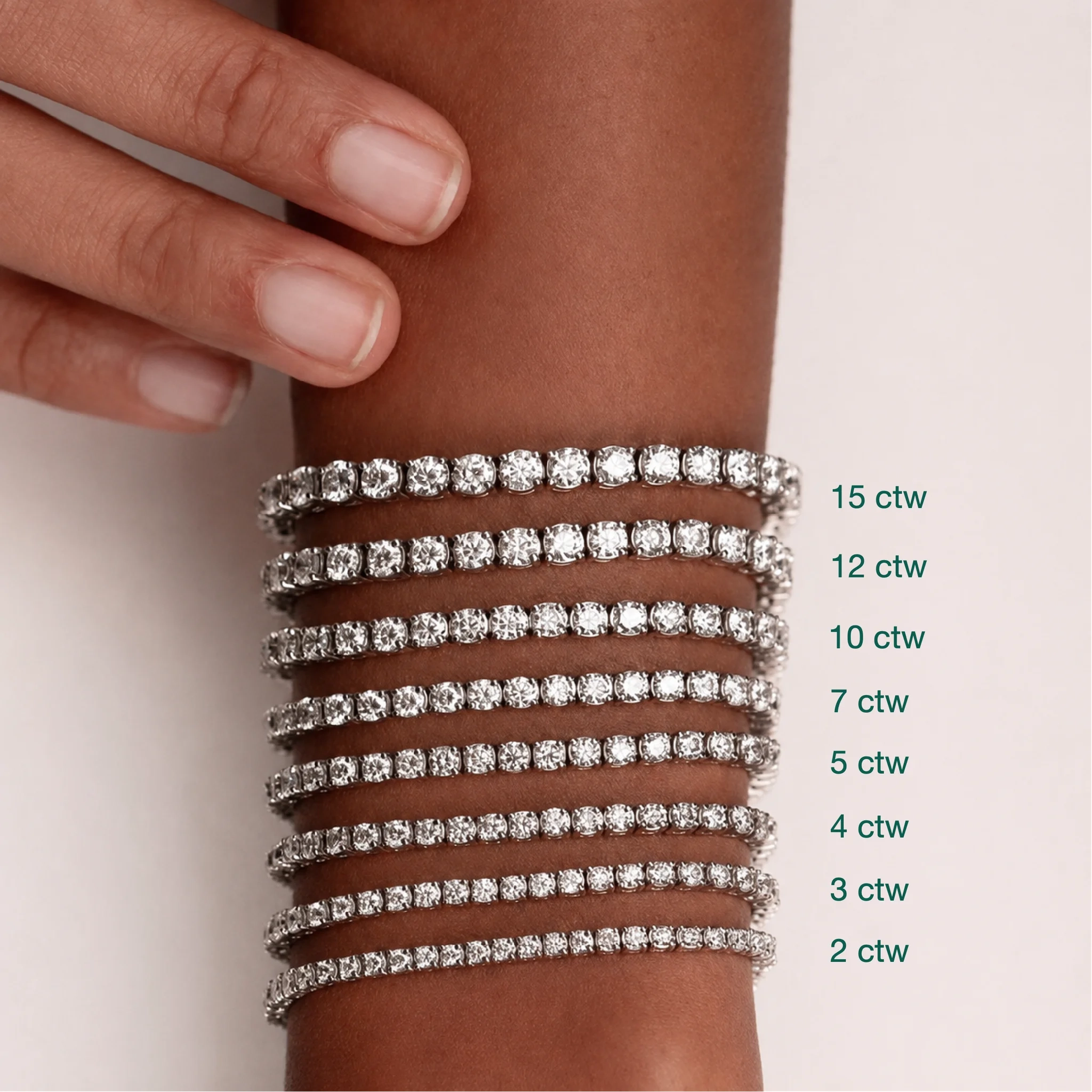 14K Gold Lab Grown Diamond Tennis Bracelet-7.00 ct thumbnail 4