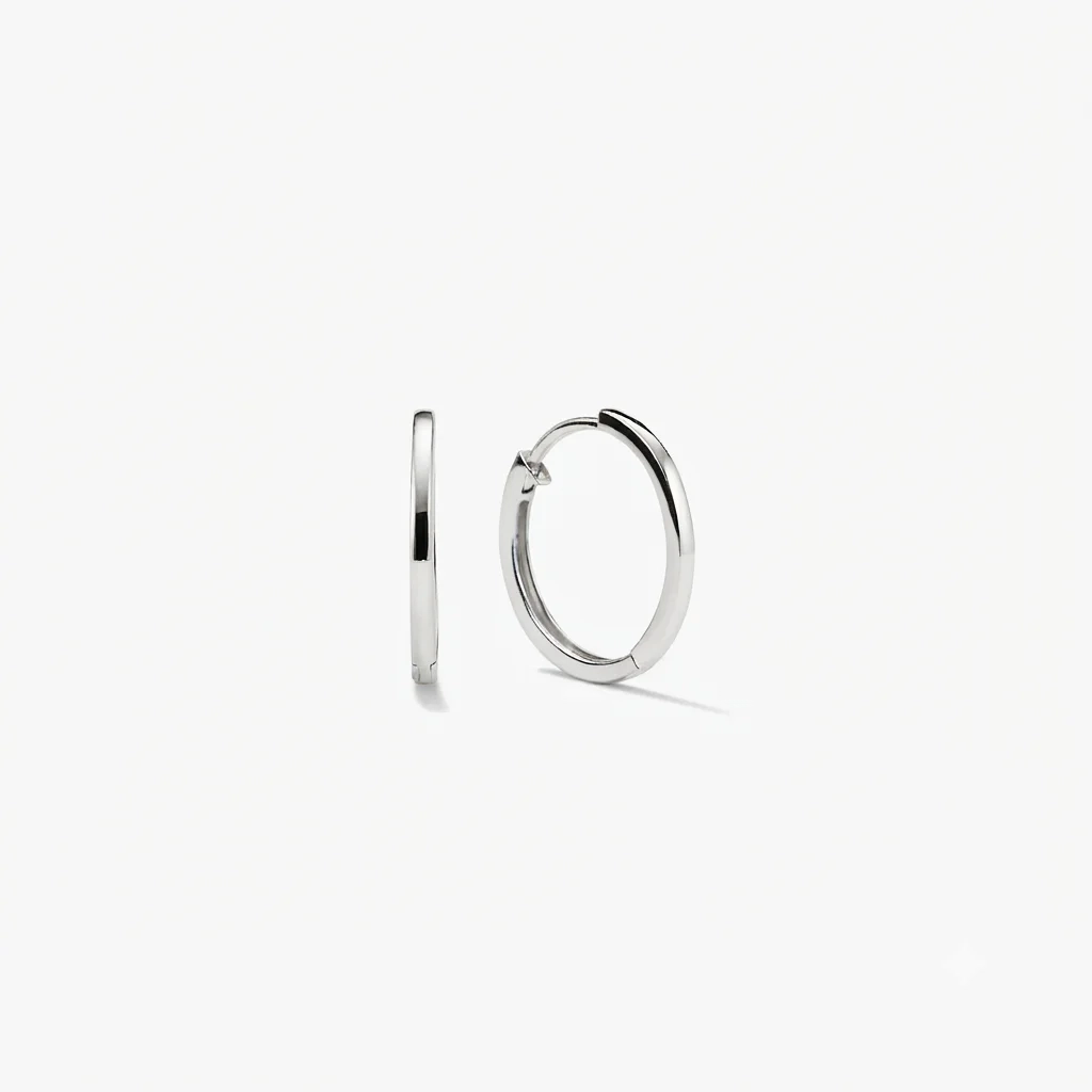 14K Gold Classic Everyday Hoops - 18 mm product image 1