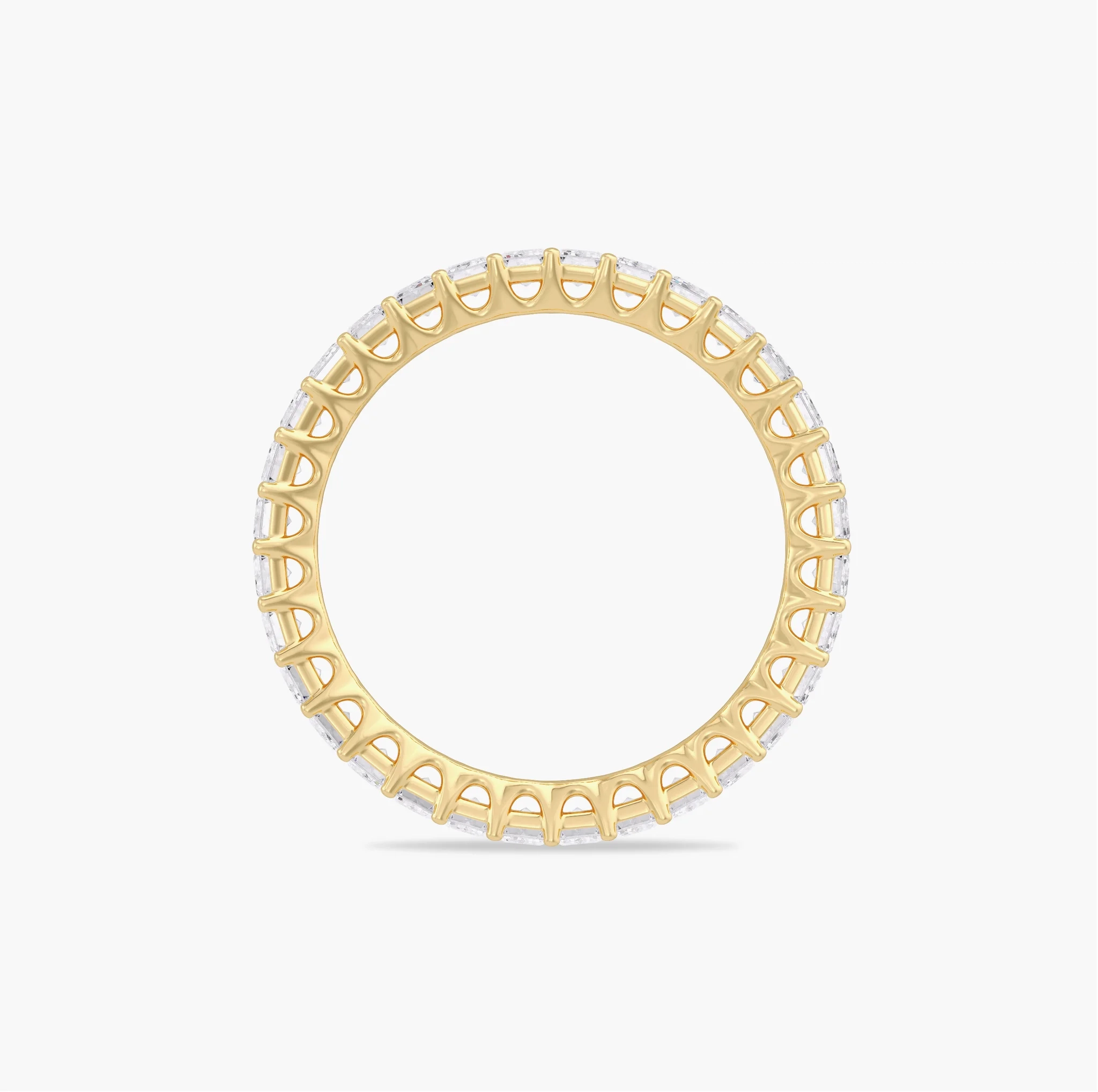 14K Lab Grown Emerald Diamond Eternity Band - 2.0 ct thumbnail 2