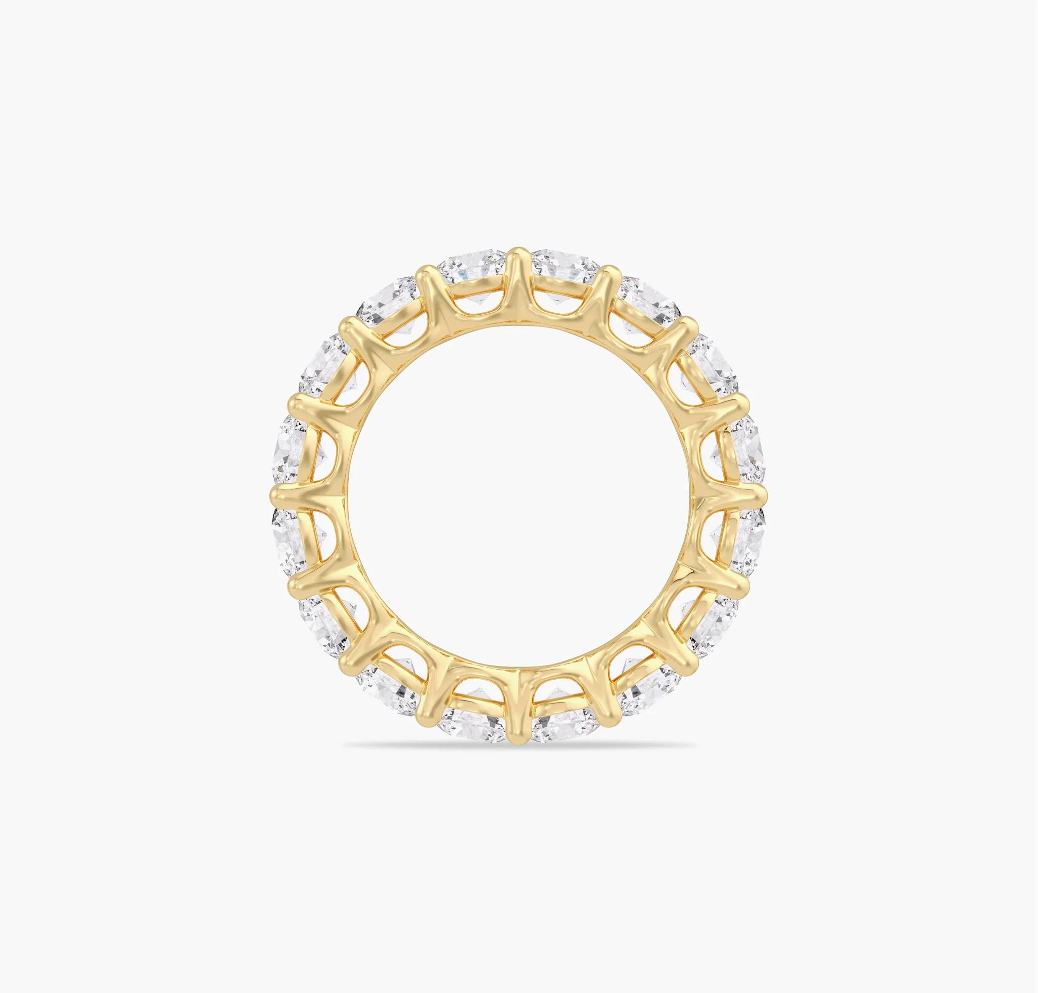 14K Lab Grown Round Diamond Eternity Band - 5.0 ct thumbnail 4