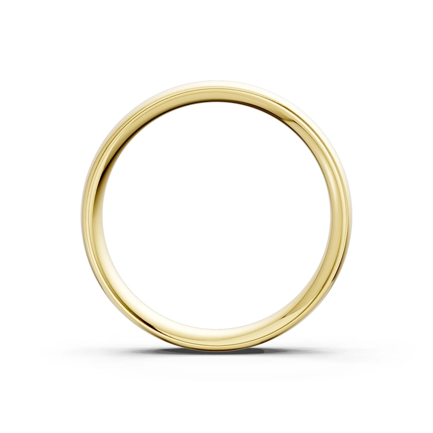 14K Low Dome Plain Gold Band - 5 mm thumbnail 5
