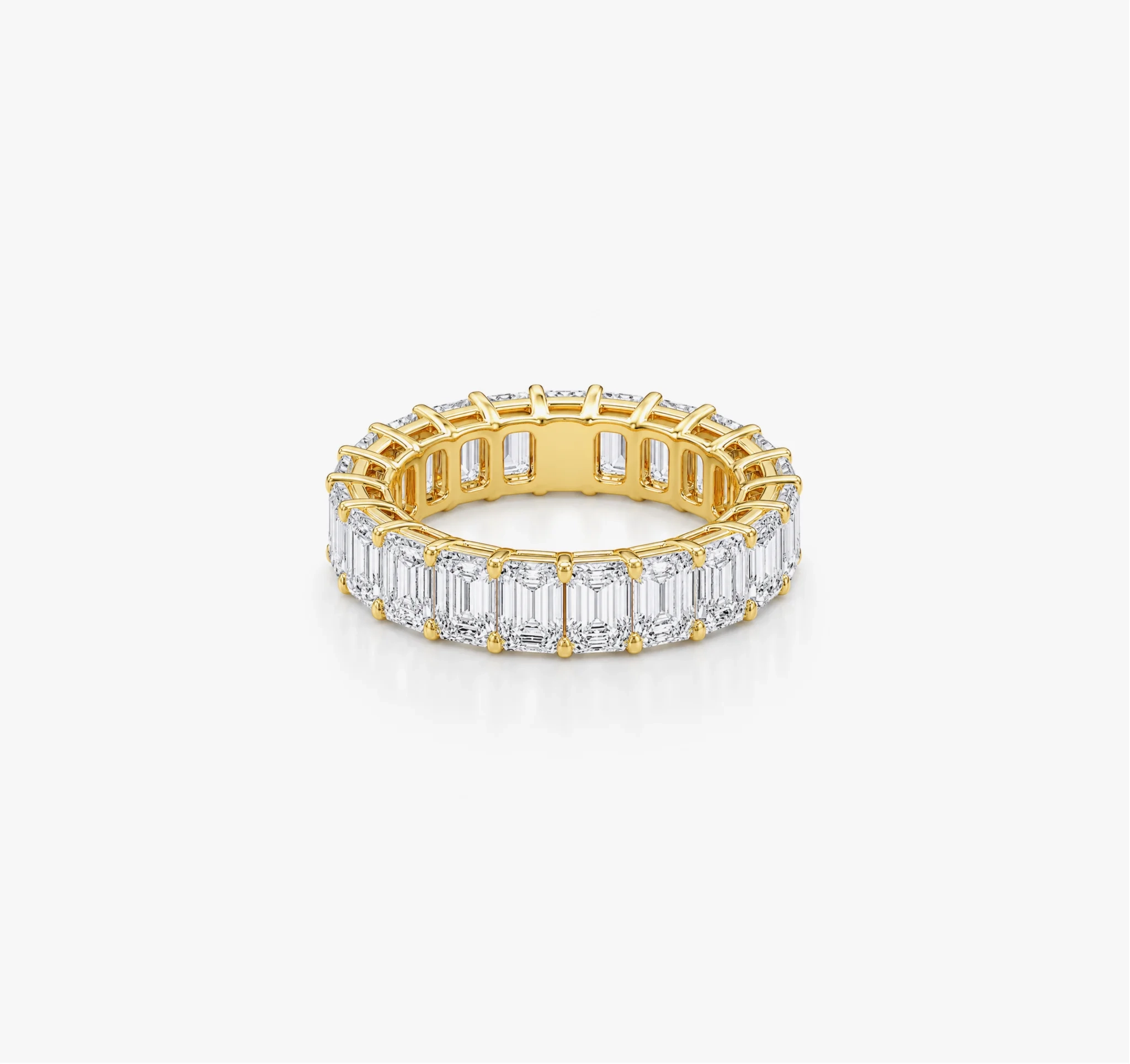 14K Lab Grown Emerald Diamond Eternity Band - 4.0 ct product image 1