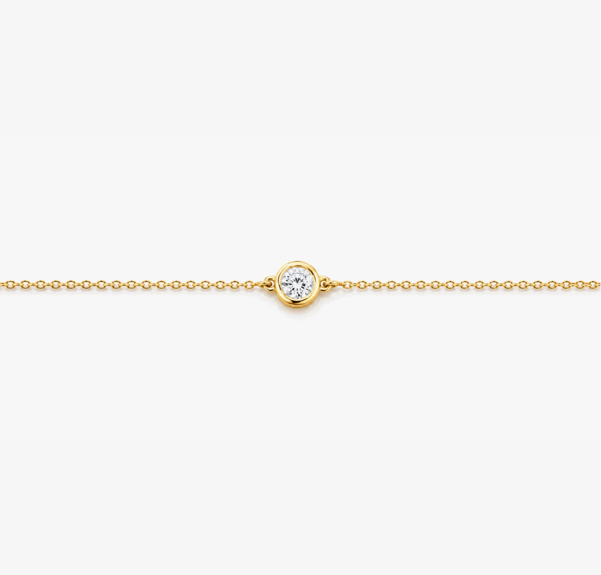 14K lab Diamond Solo Bezel Bracelet-0.25 ct product image