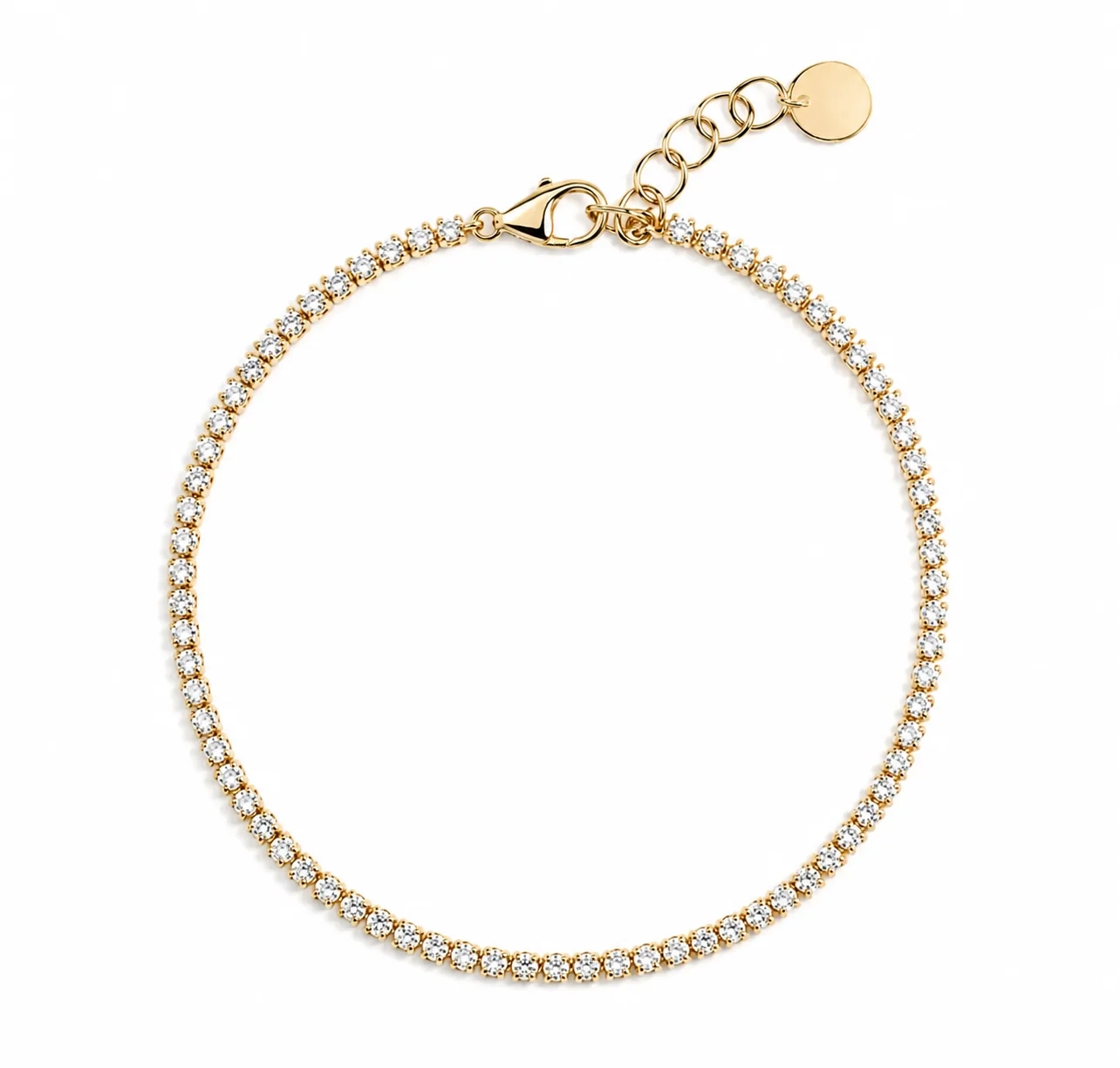 14K Gold Natural Diamond Petite Tennis Bracelet-1.00 CT product image 1