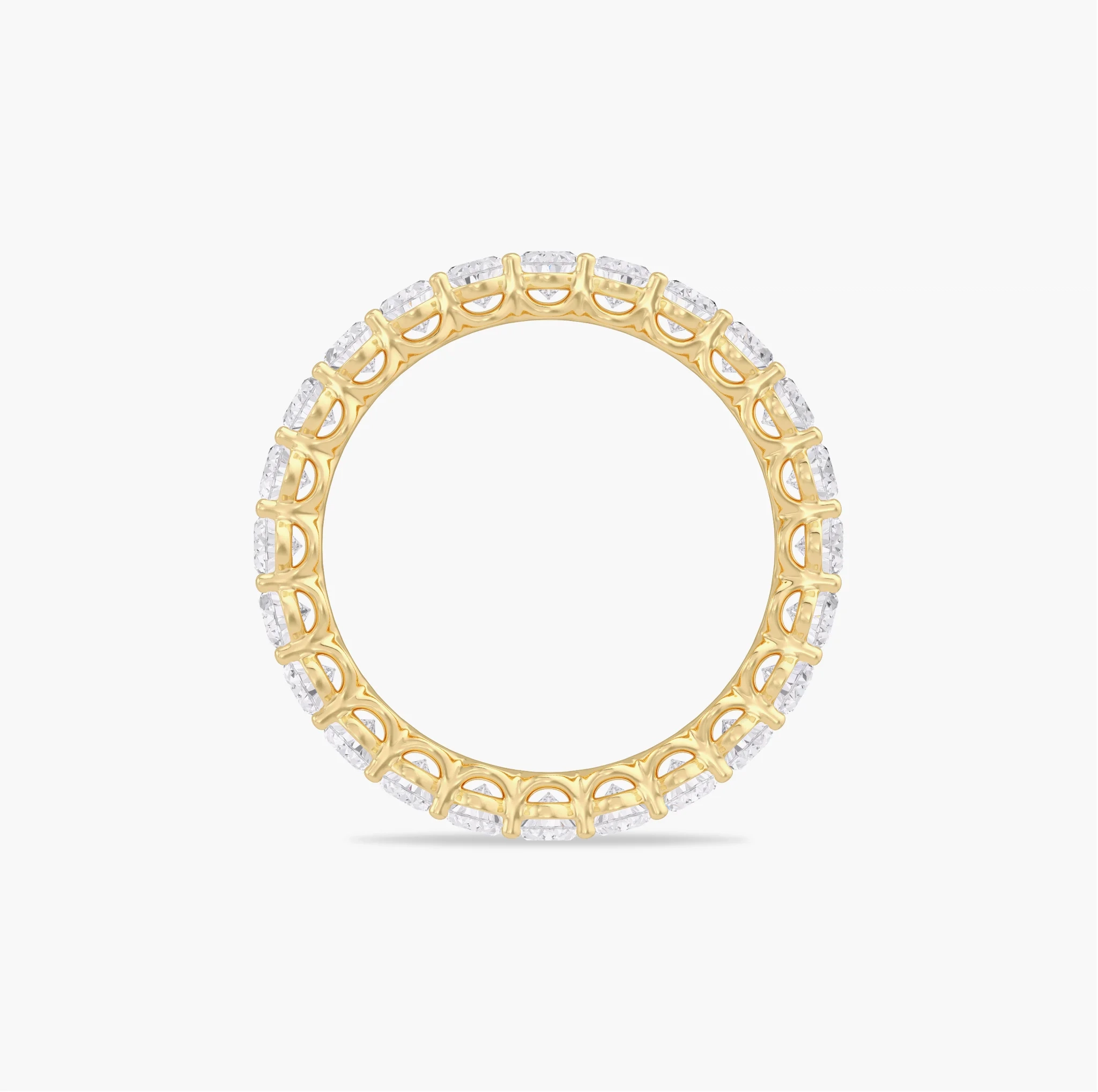 14K Lab Grown Oval Diamond Eternity Band - 2.0 ct thumbnail 3
