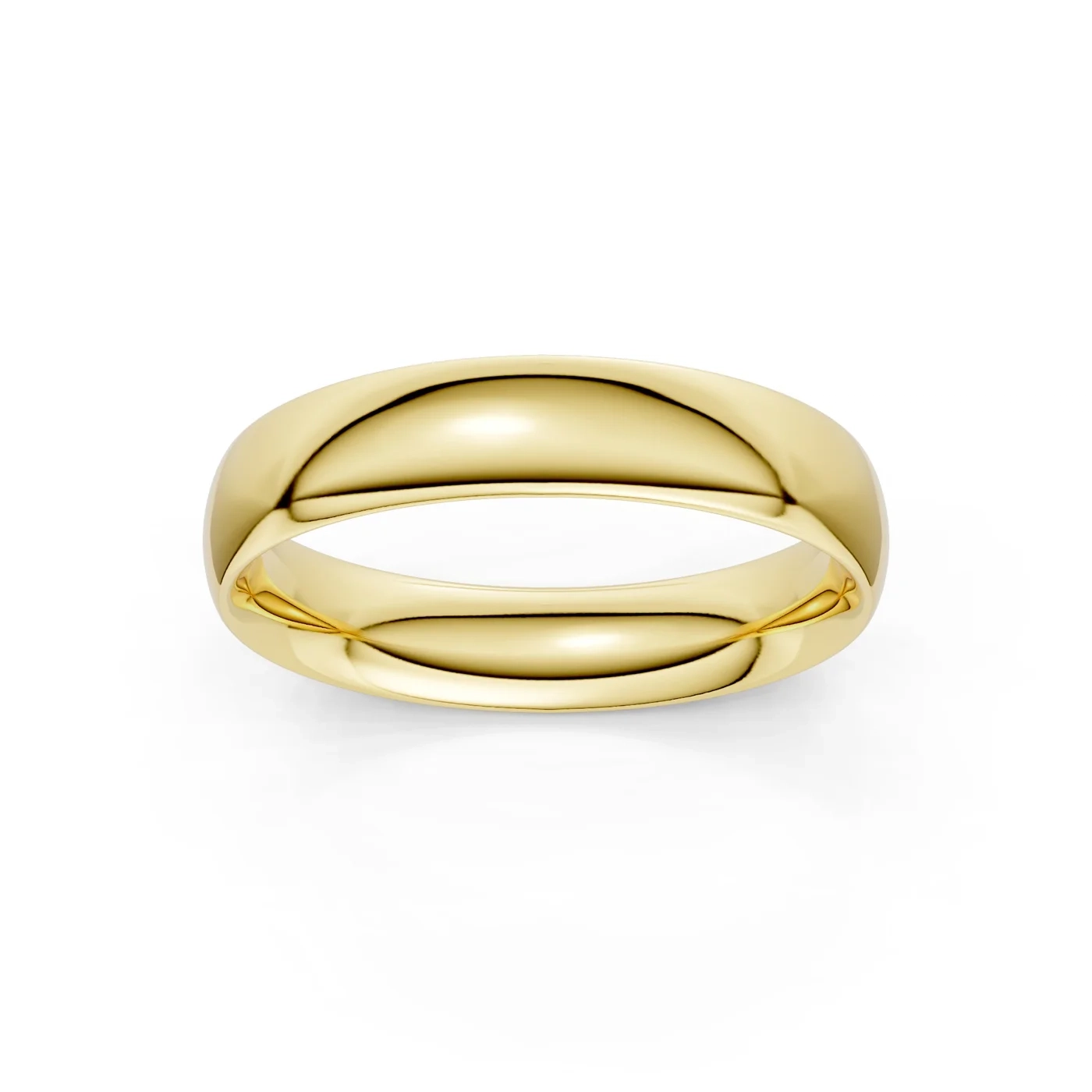 14K Low Dome Plain Gold Band - 5 mm product image 1