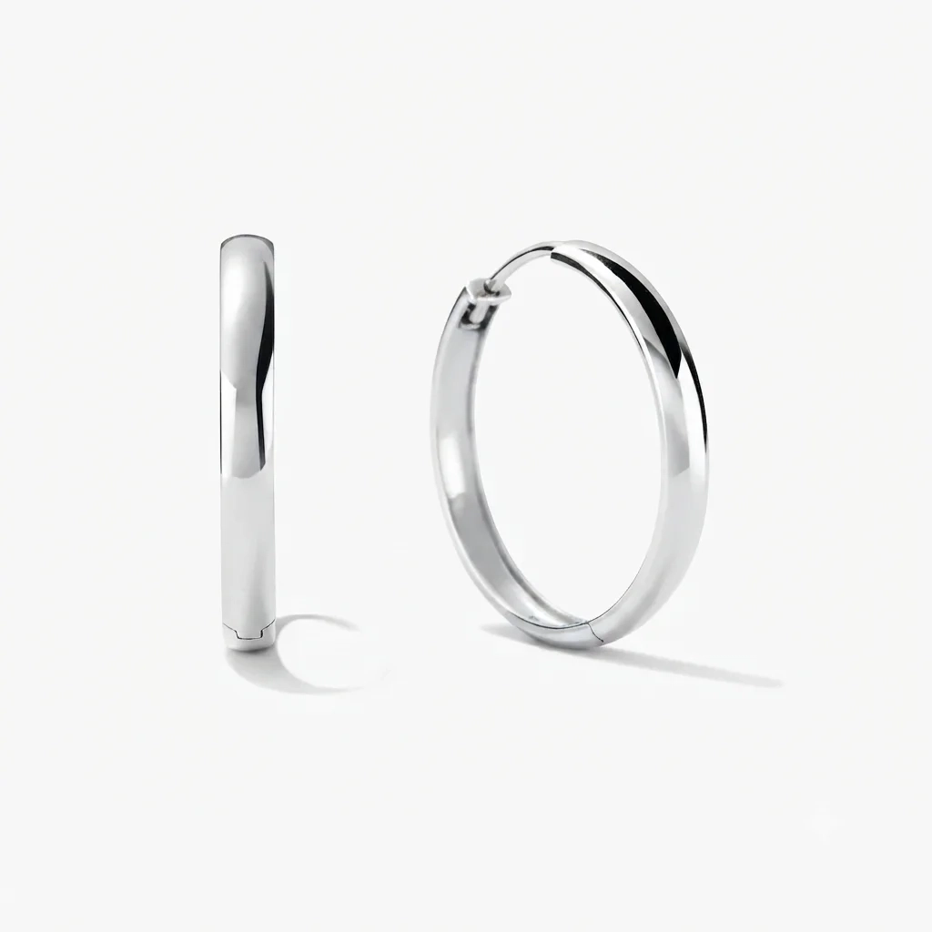 14K Gold Bold Hoops - 22 mm product image 1