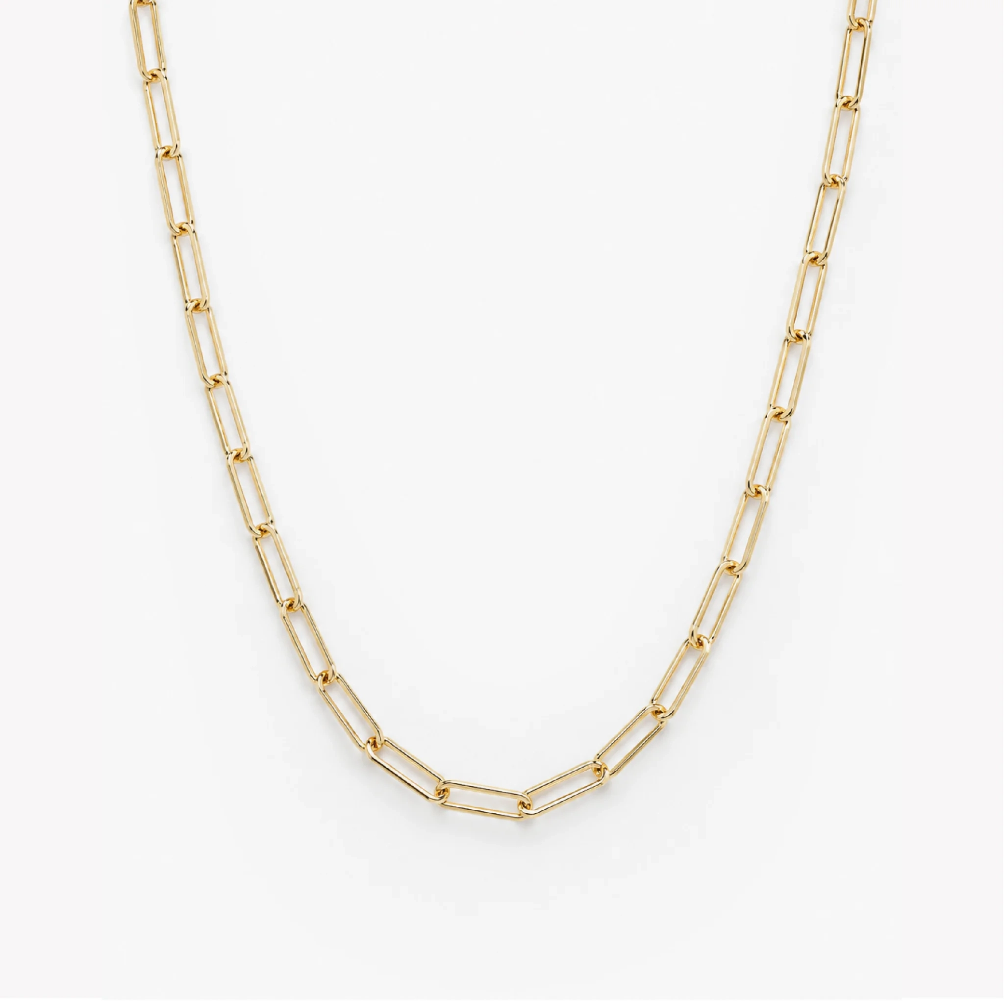 14 KT gold Paperclip Necklace product image