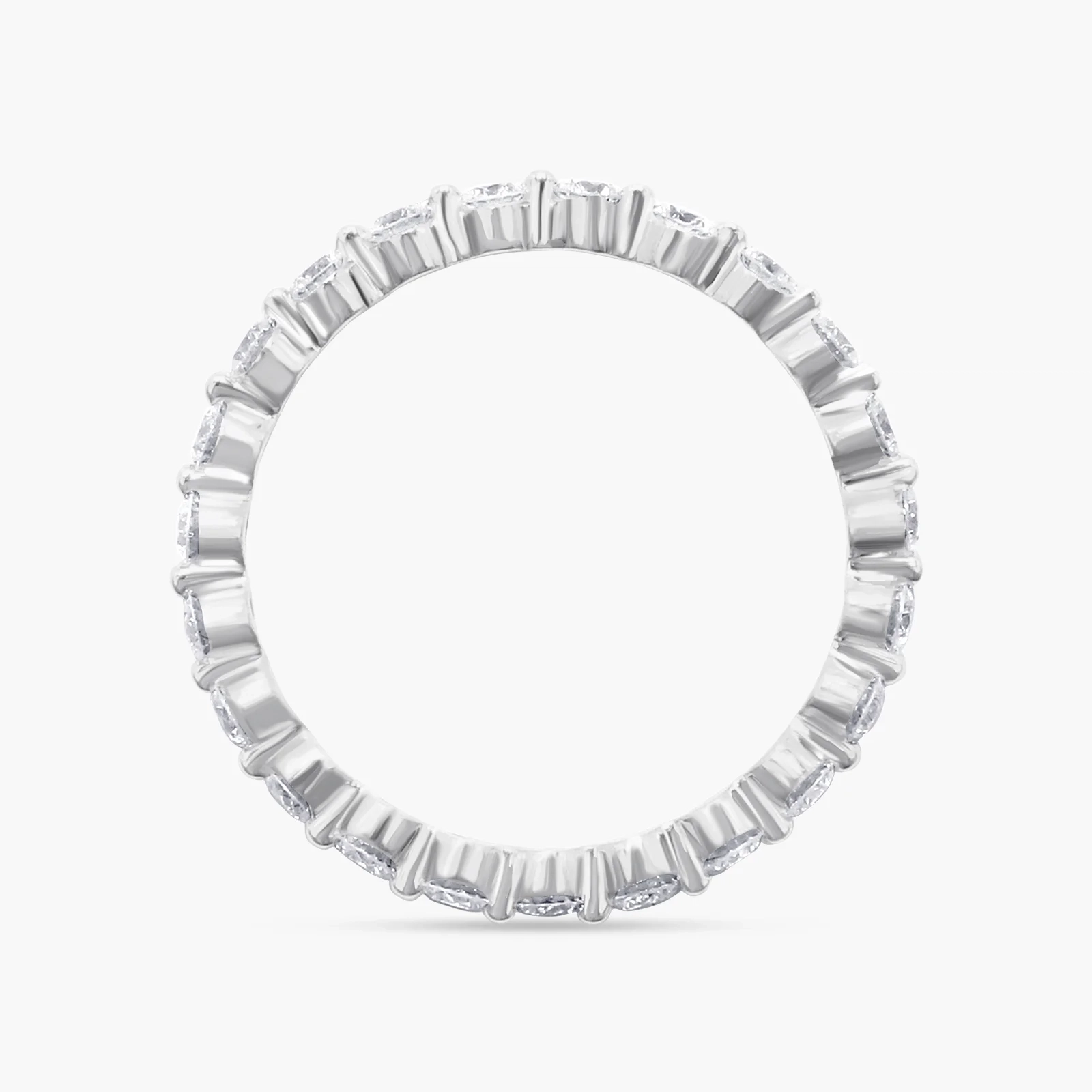 14K Lab Grown Diamond Single Shared Prong Full Eternity Band thumbnail 2