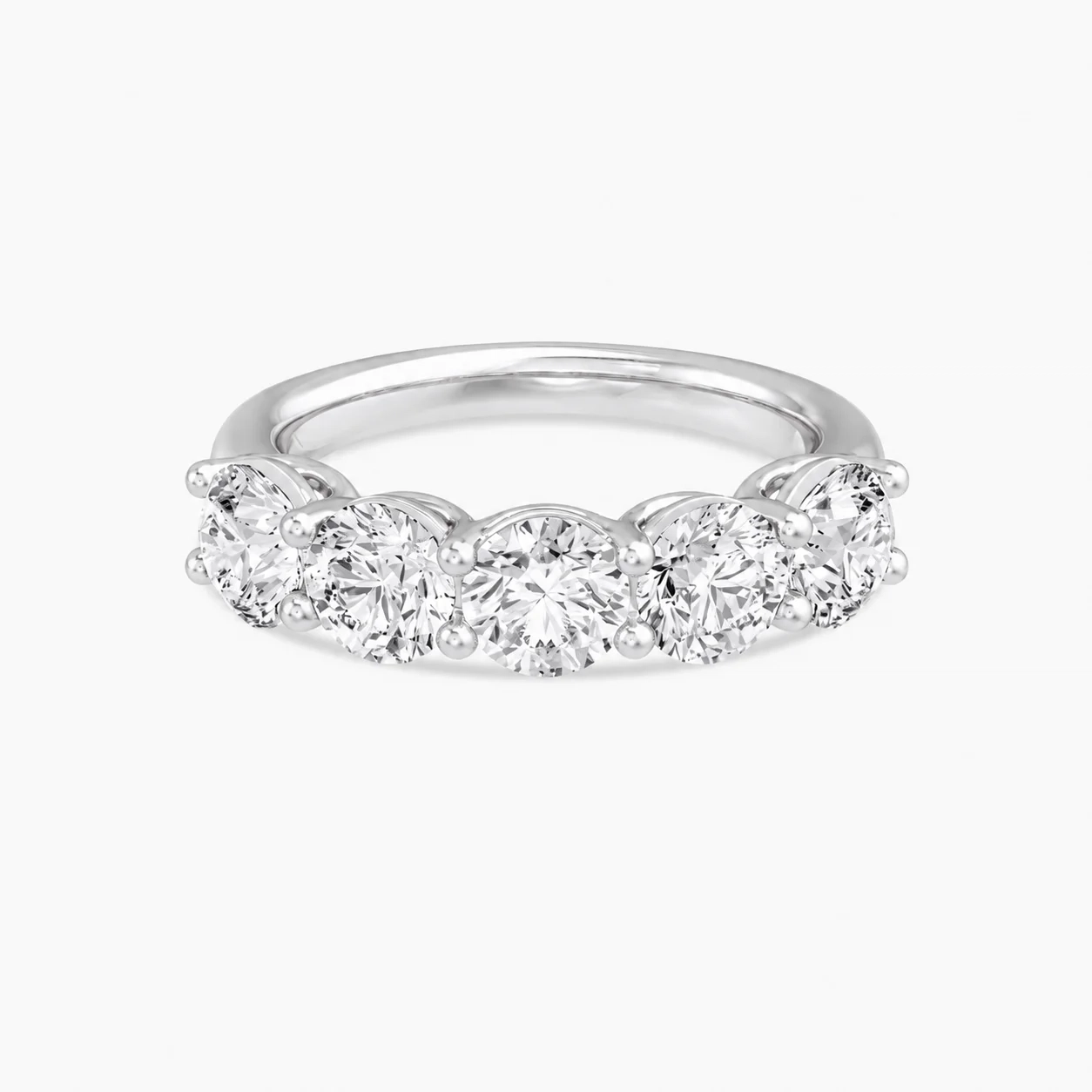 14K Lab Grown Diamond Five Stone Band - 3.0 ct product image 1