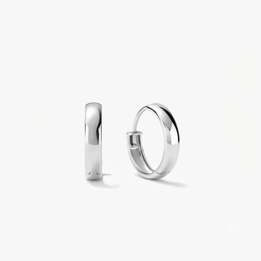 14K Gold Bold Hoops - 18 mm product image 1