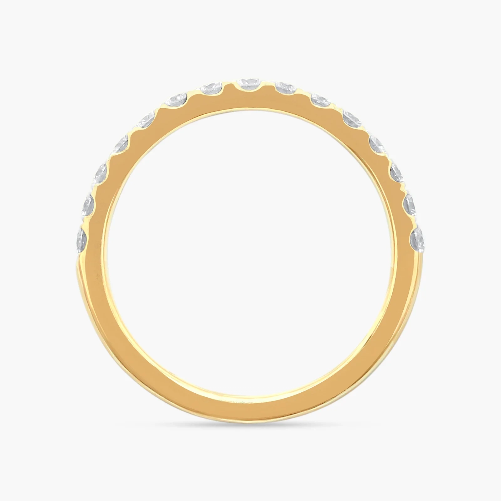 14 KT Lab Grown Diamond Pave Band - 0.33 ct thumbnail 3