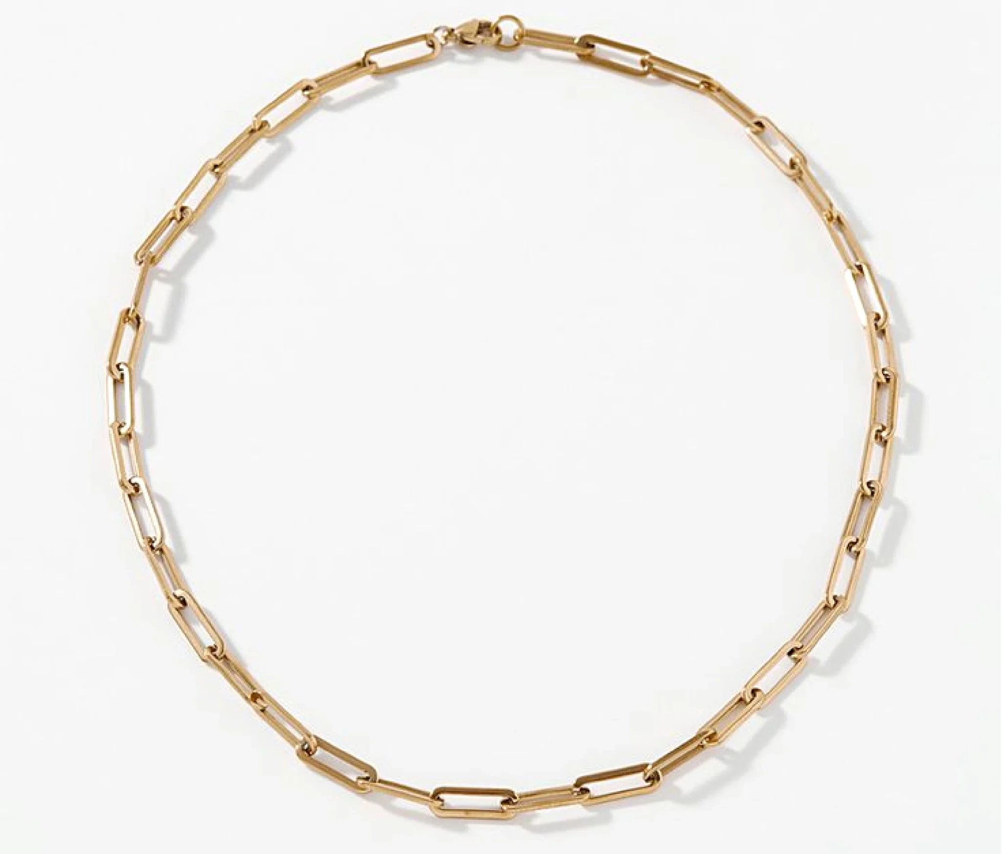 14 KT gold Paperclip Necklace thumbnail 4