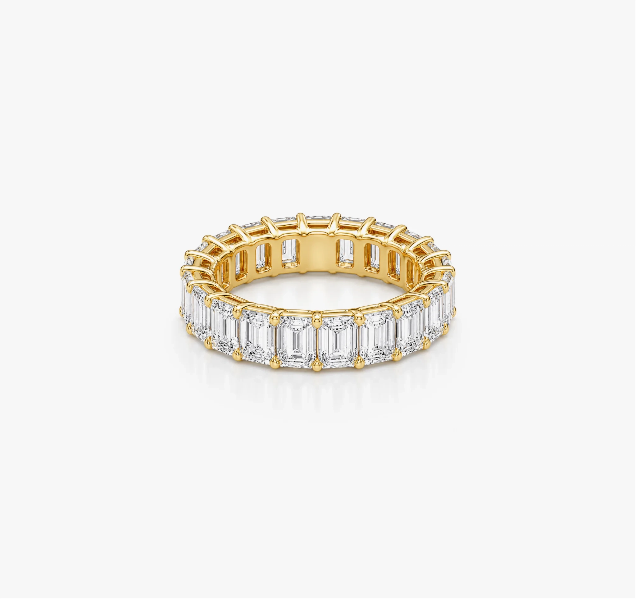 14K Lab Grown Emerald Diamond Eternity Band - 3.0 ct product image 1