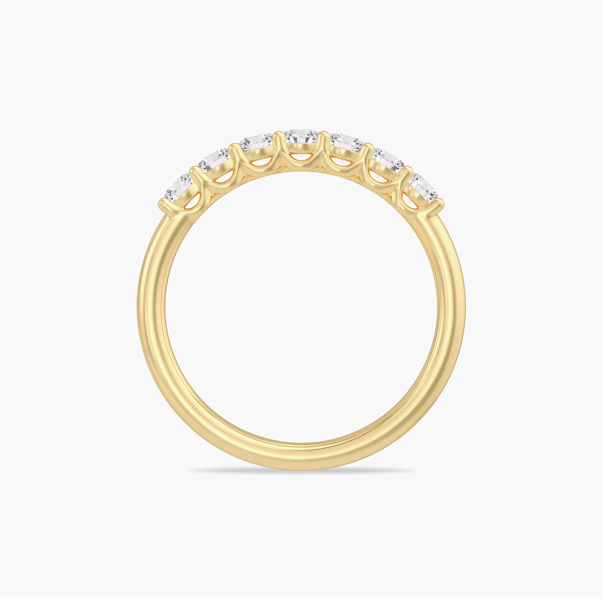 14K LAB Grown Round Diamond Seven Stone Band - 0.50 ct thumbnail 4
