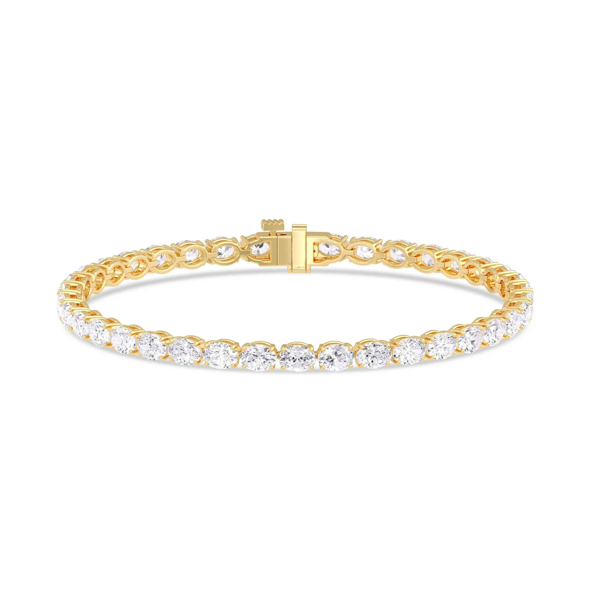 14KT Gold Oval Lab Grown Diamond Tennis Bracelet-7.00 ct product image