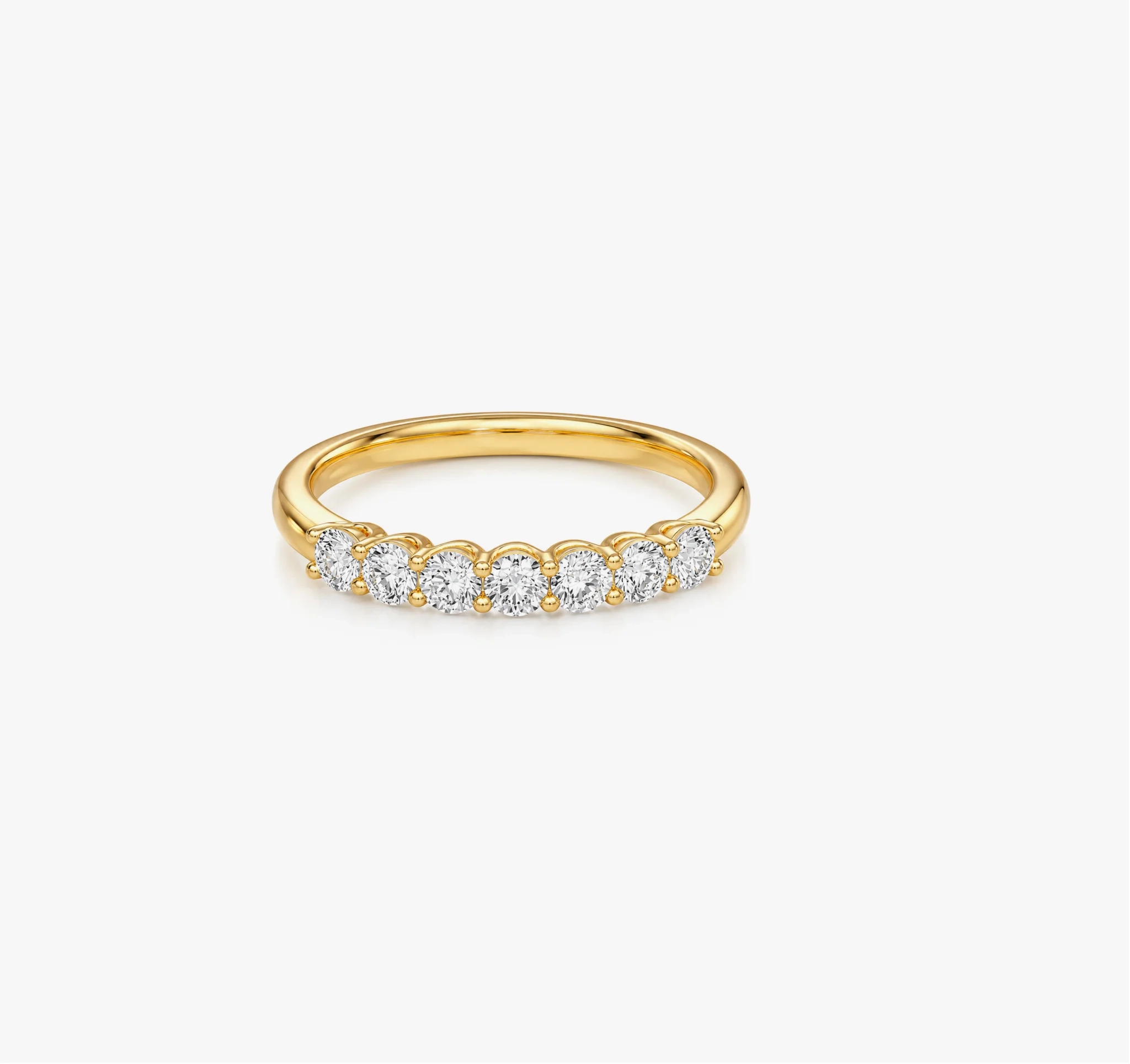 14K LAB Grown Round Diamond Seven Stone Band - 0.50 ct product image 1