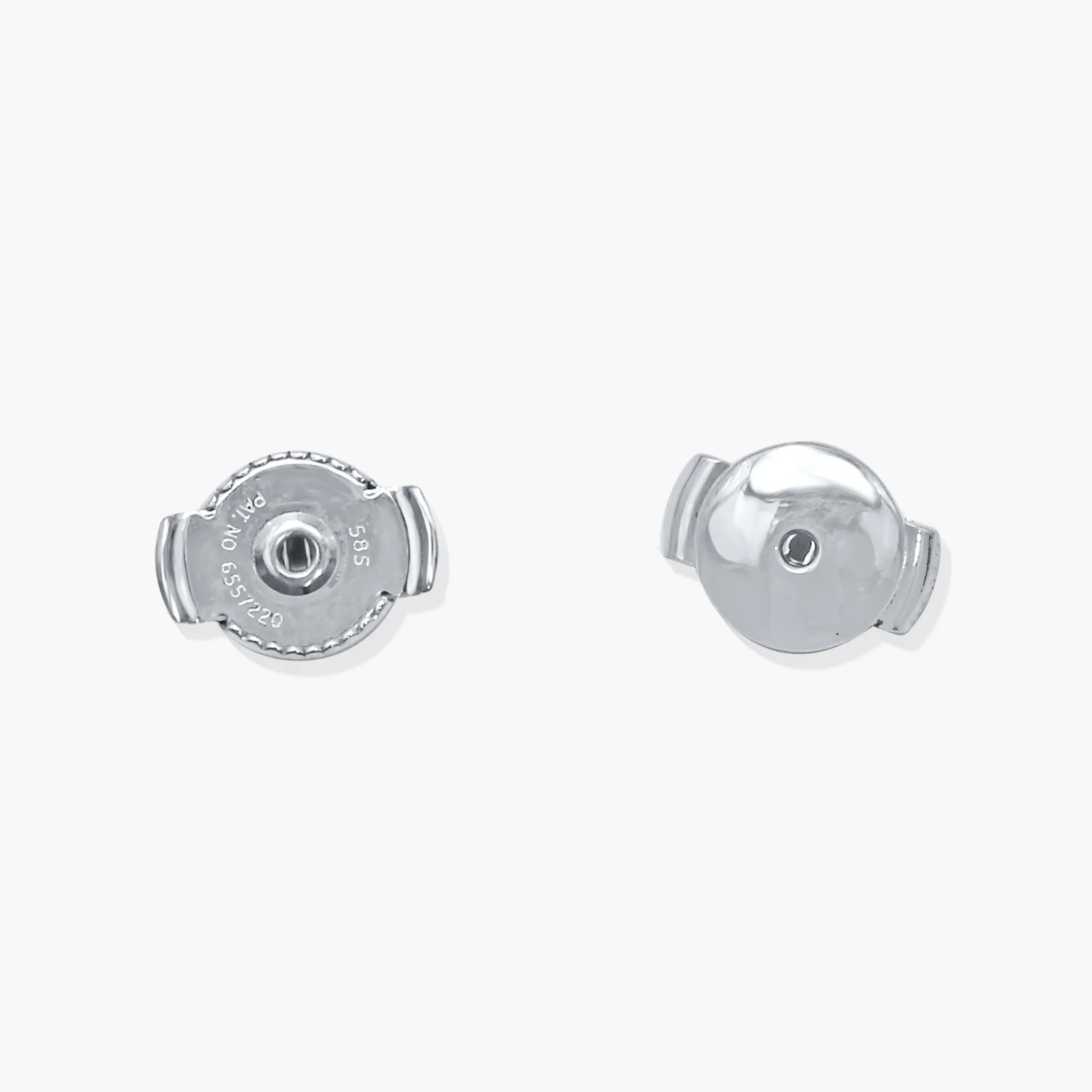 14K Gold Lab Grown Diamond Martini three prong studs - 3.0 ct thumbnail 4