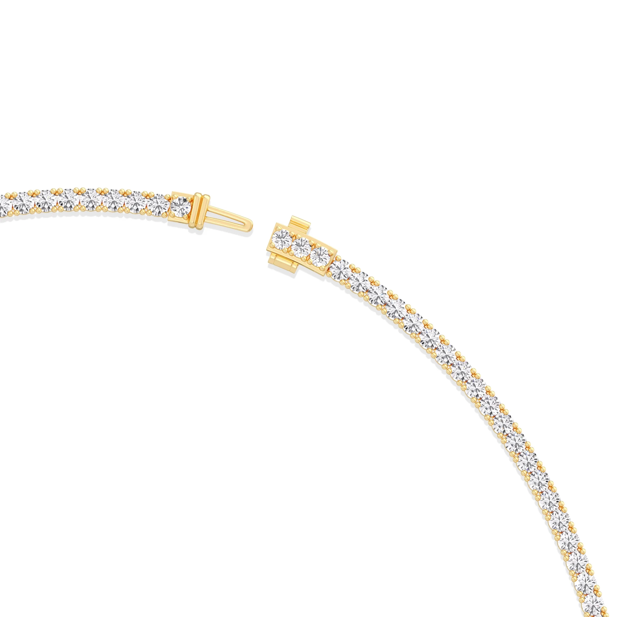 14K Gold Lab Grown Diamond Tennis Necklace-10.00 ct thumbnail 5