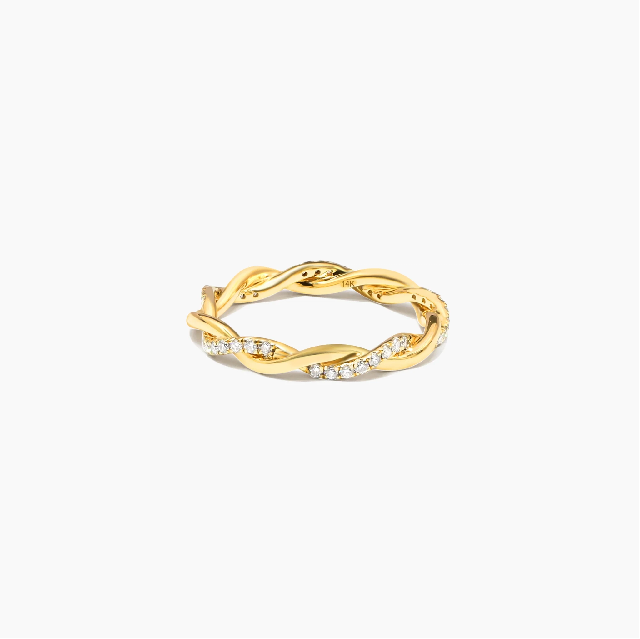 14K Petite Twist Lab-Grown Diamond Eternity Ring product image 1