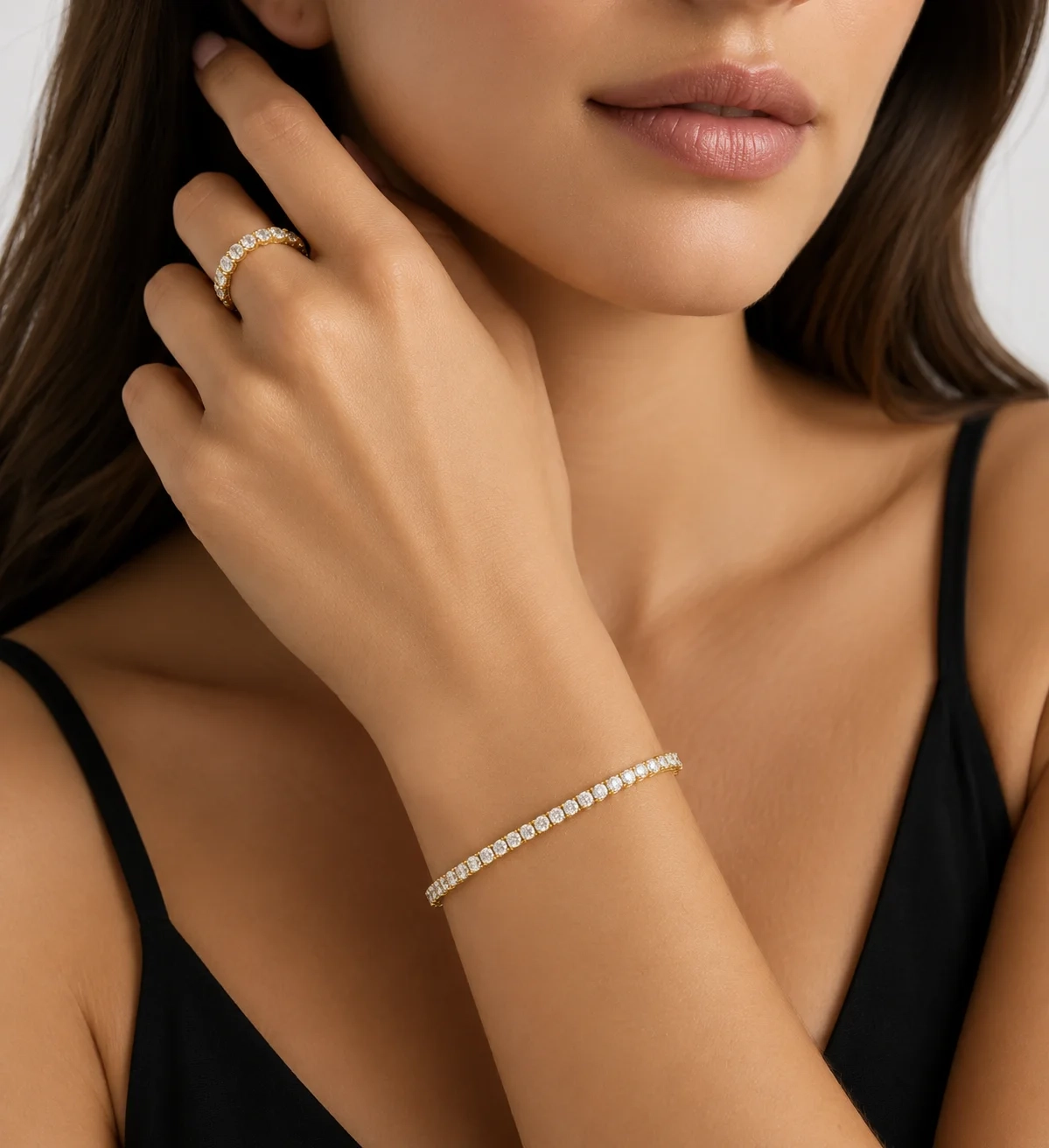 14K Gold Lab Grown Diamond Tennis Bracelet-5.00 ct thumbnail 3
