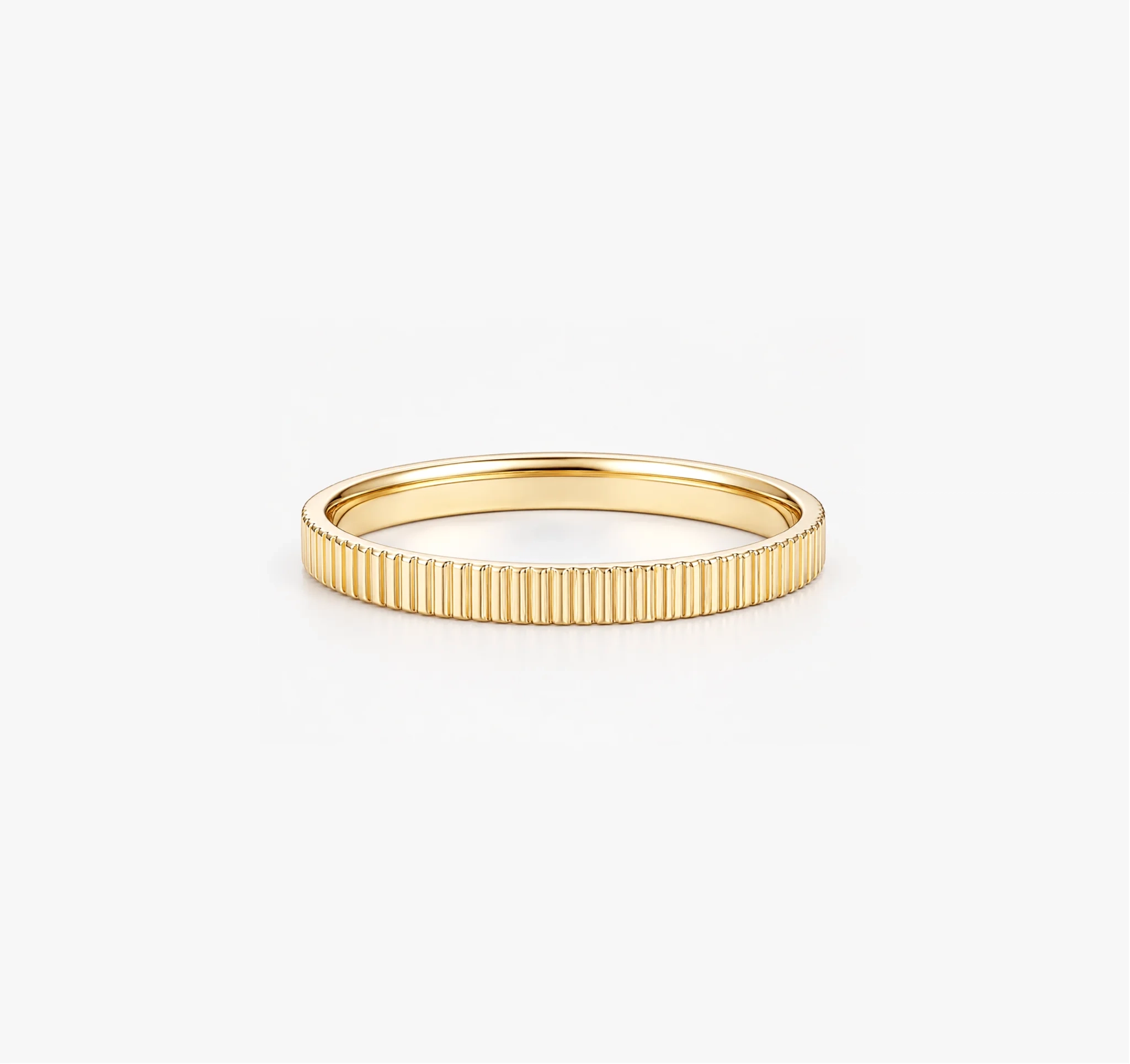 14K Gold fluted Band Ring product image 1