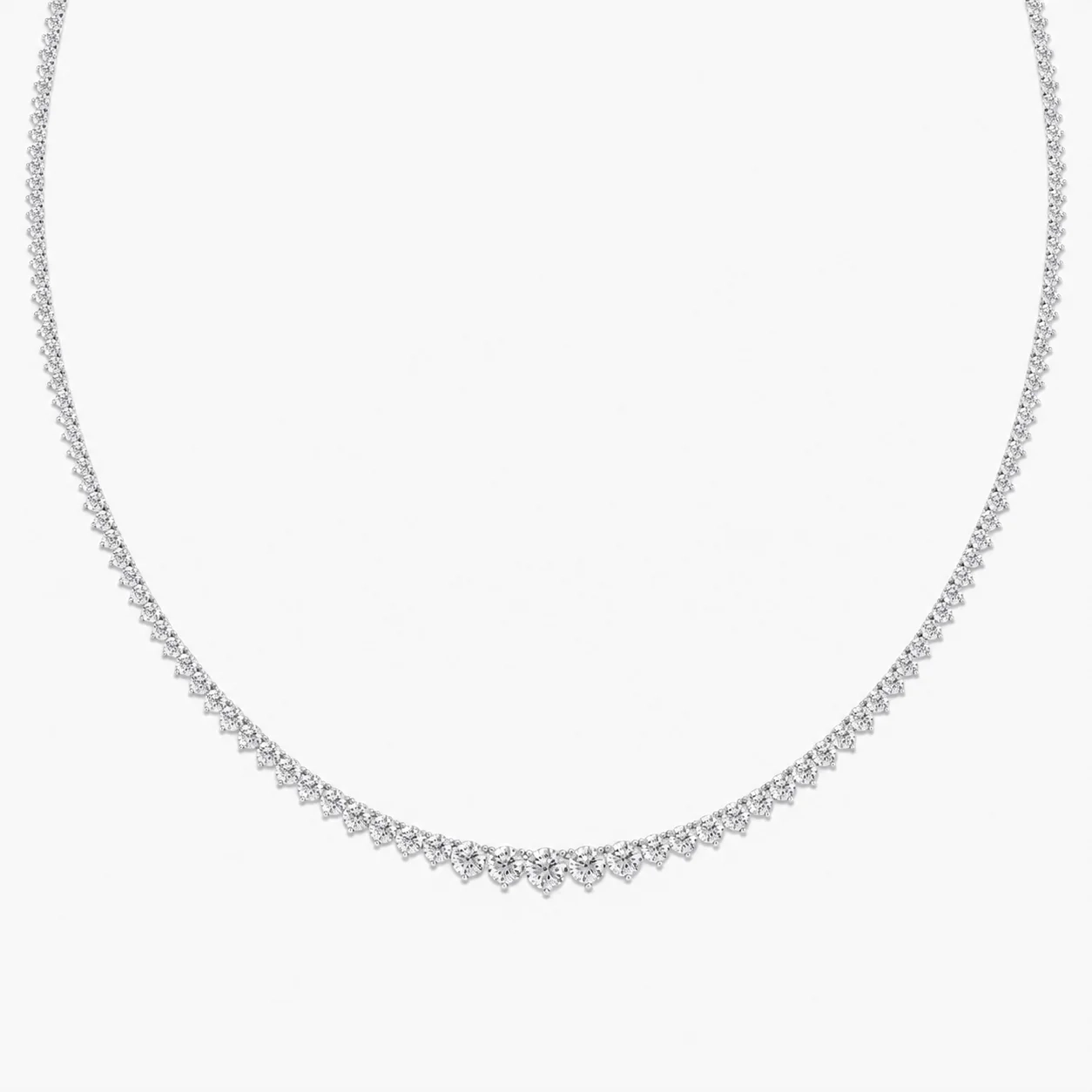 14K Gold Lab Grown Diamond Graduated Tennis Necklace-10 ct product image 1