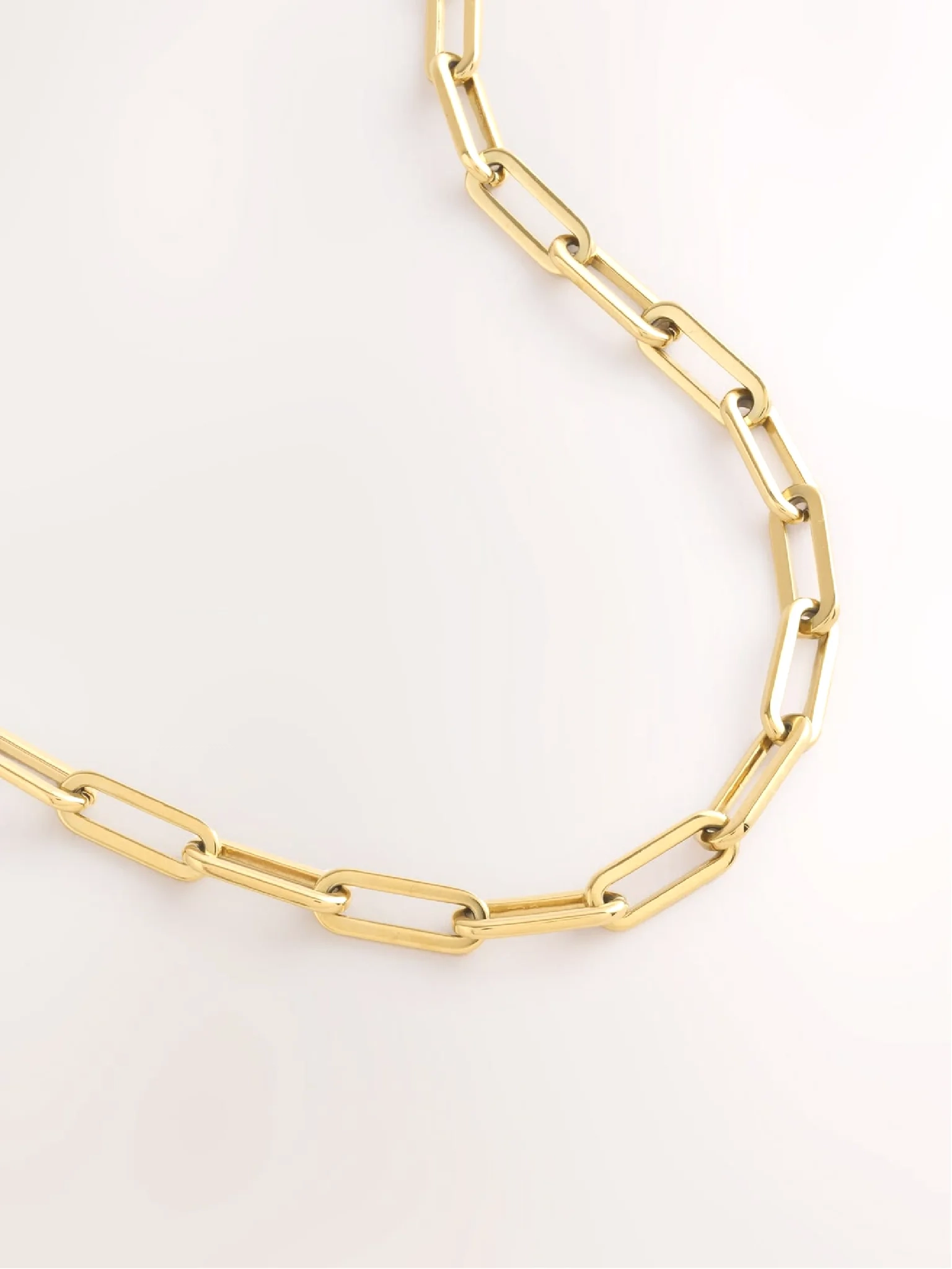 14 KT gold Paperclip Necklace thumbnail 3