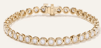 14K Gold Lab Grown Diamond Bezel Set Tennis Bracelet