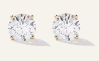 14K Gold Lab Grown Diamond Classic Four-Prong Solitaire Studs